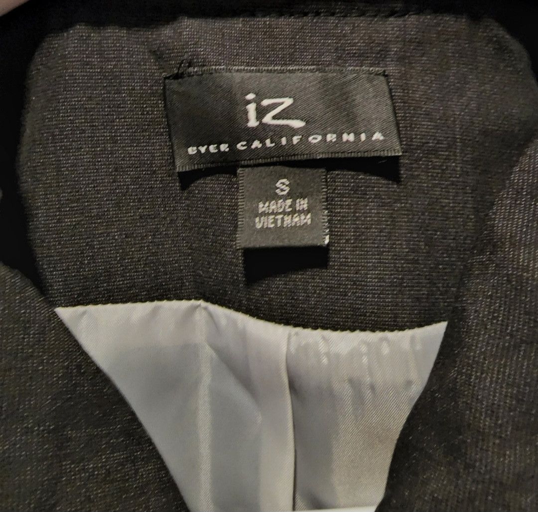 Other NWOT Iz Byer Charcoal Black Ruffle Blazer Jacket S Size S / US 4 / IT 40 - 2 Thumbnail