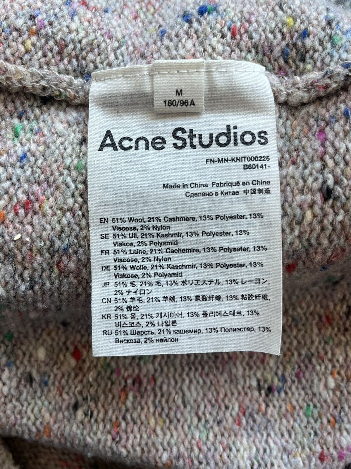 Acne Studios Acne Studios Specked Wool Knit Sweater Size US M / EU 48-50 / 2 - 4 Thumbnail
