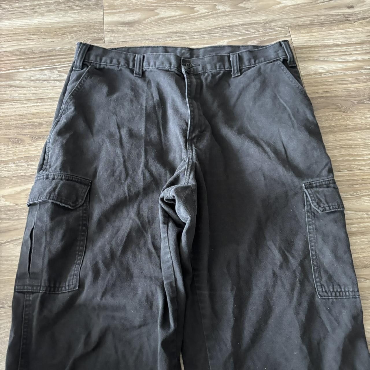 Vintage Crazy Vintage Y2K/2000s Baggy Black Skater Style Cargo Pants! 35x29 Size US 35 - 5 Thumbnail