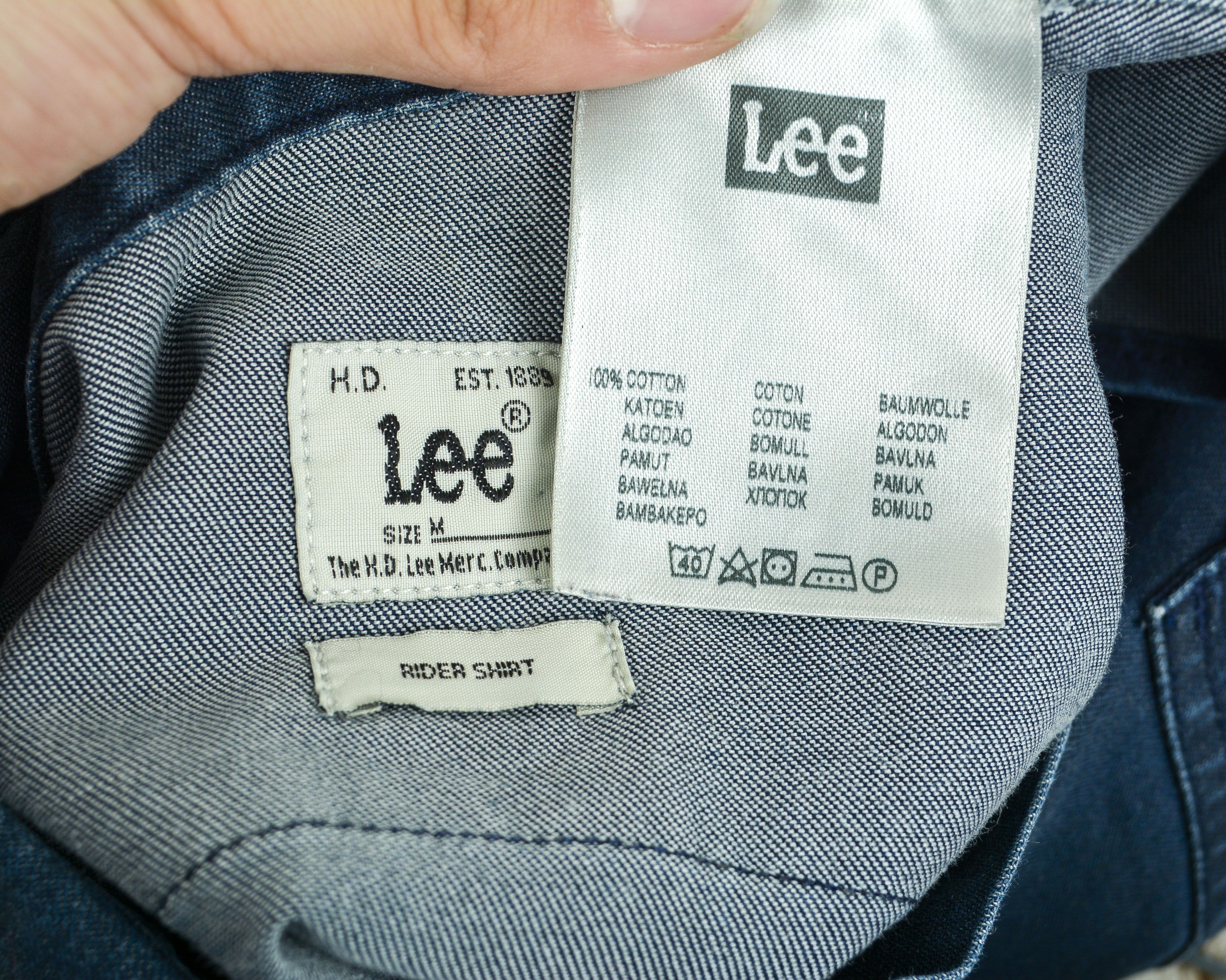 Lee Rider Shirt M Pearl Snap Western Denim Casual Cowboy Top Size US M / EU 48-50 / 2 - 7 Thumbnail