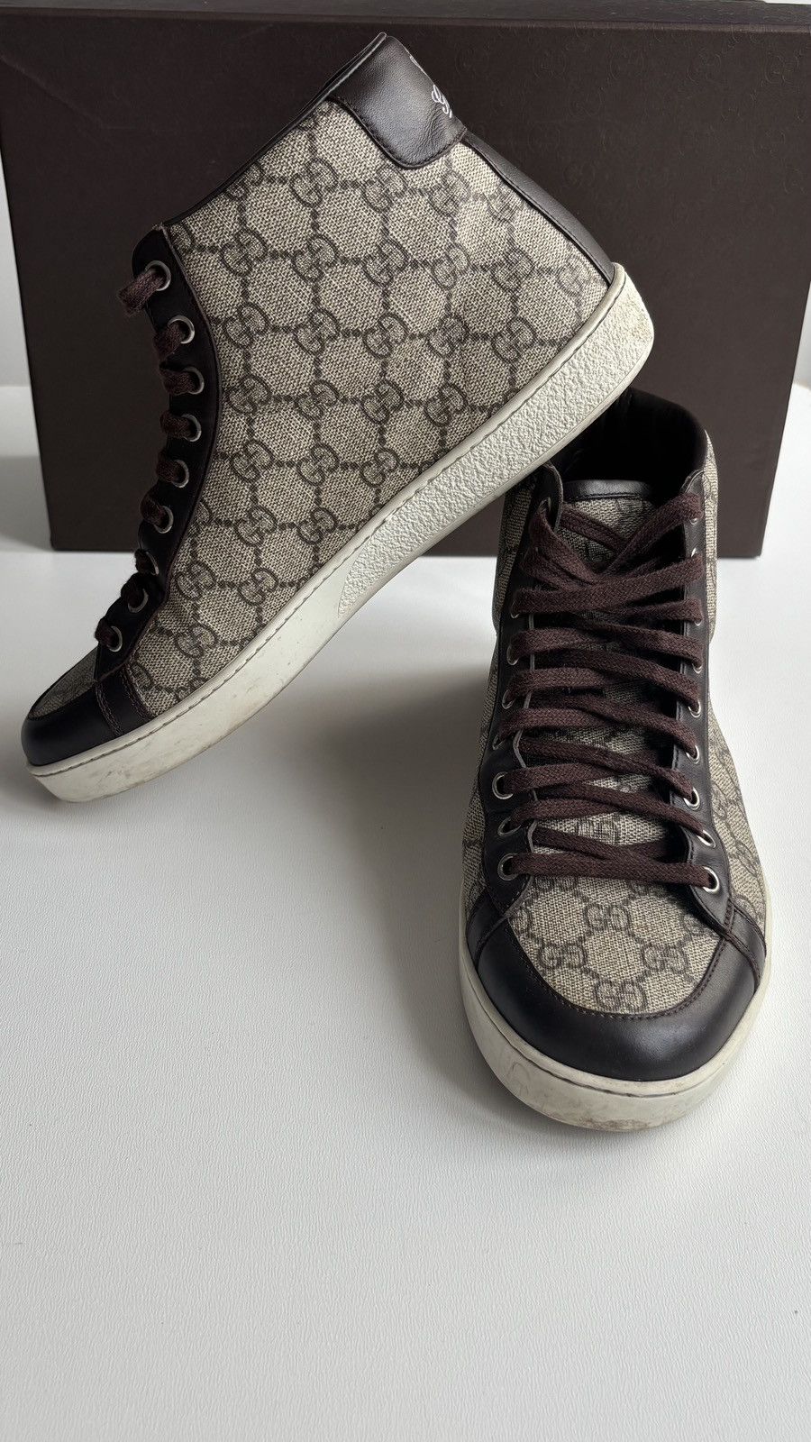 Gucci Gucci Hi Top Sneaker Mens Monogram Rare Boots Size US 7 / EU 40 - 11 Thumbnail