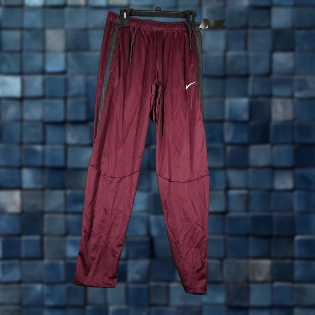 Nike Nike Track Pants Mens Medium Maroon Tapered Zip Ankle Joggers 835573-691 Size US 31 - 1 Thumbnail