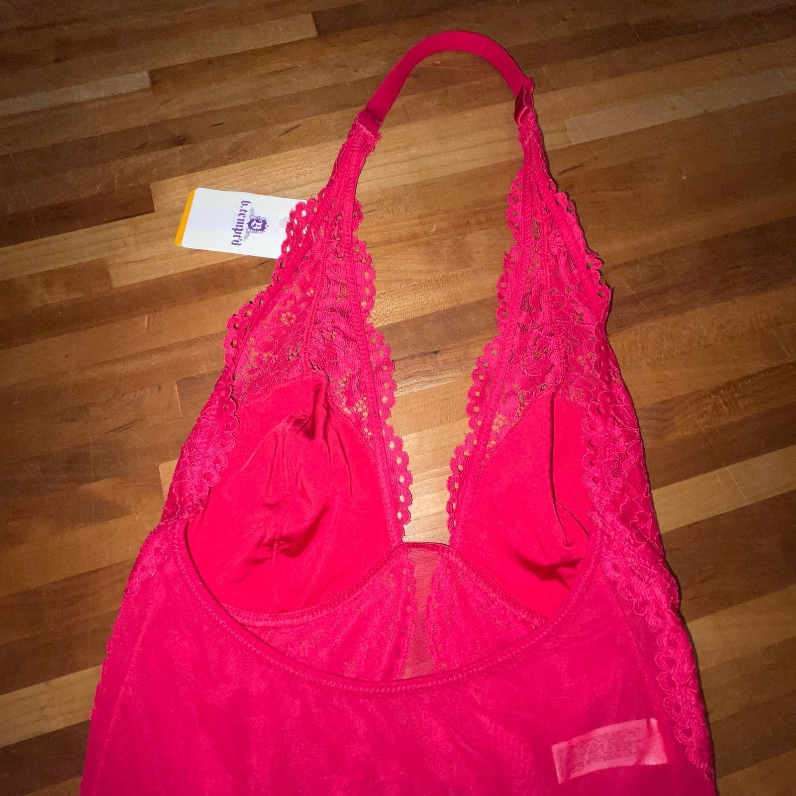 NO ID Wacoal Women's Ciao Bella Lace Teddy - Persian Red - Size S Size S / US 4 / IT 40 - 6 Thumbnail