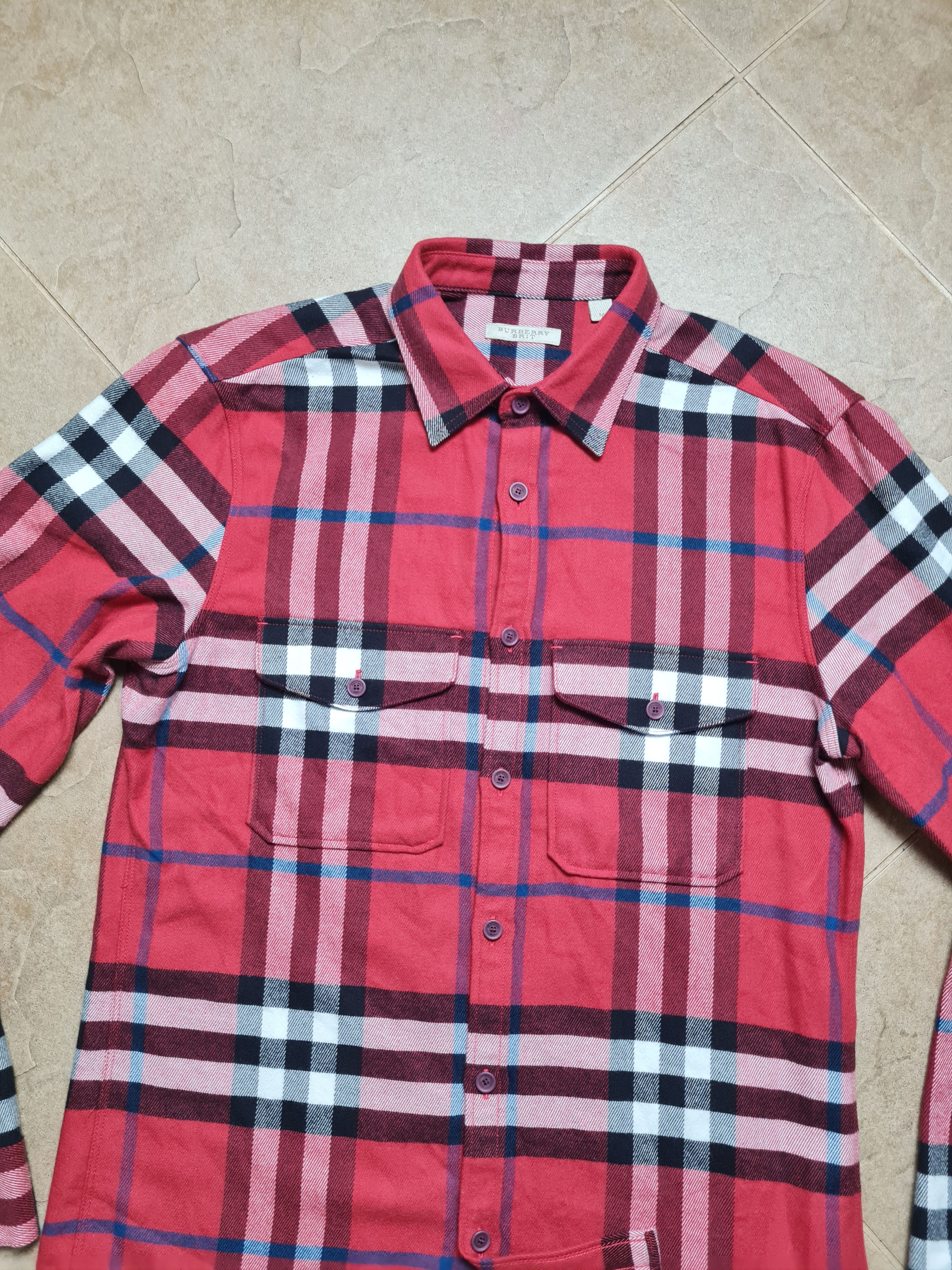 Burberry Burberry Nova Check Flannel Shirt Red Plaid Mens Button Up Size US M / EU 48-50 / 2 - 21 Thumbnail
