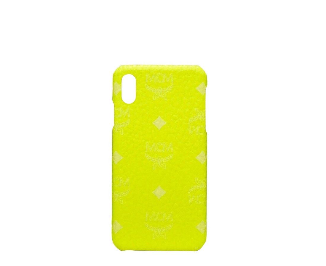 MCM Unisex Neon Yellow Visetos IPhone XS Max Cell Phone Case Size ONE SIZE - 1 Thumbnail