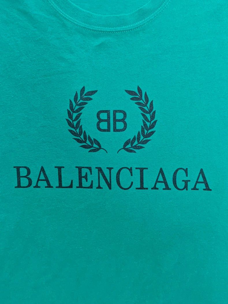 Balenciaga Balenciaga Wheat ear logo printed water lake blue short sl Size US XS / EU 42 / 0 - 3 Thumbnail