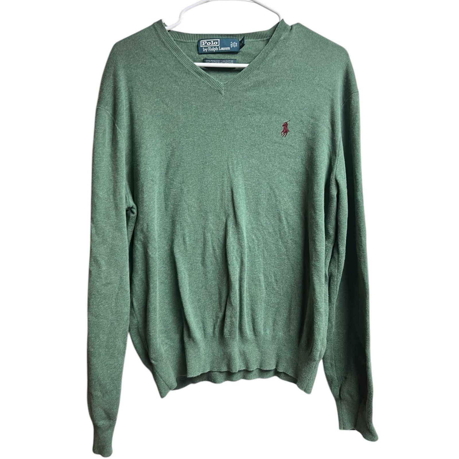 Ralph Lauren Polo by Ralph Lauren Men's Pima Cotton V-Neck Sweater Large Size US L / EU 52-54 / 3 - 1 Thumbnail