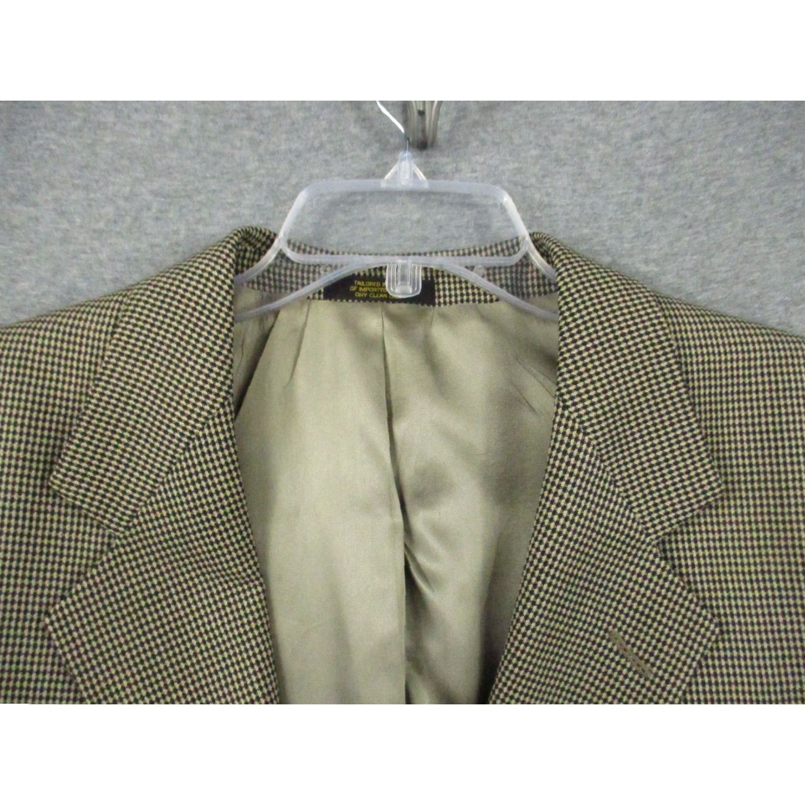 Vintage Vintage Ashford Lane Sportcoat Blazer Mens 40R Houndstooth Tan Brown Y2K Size 40R - 3 Thumbnail