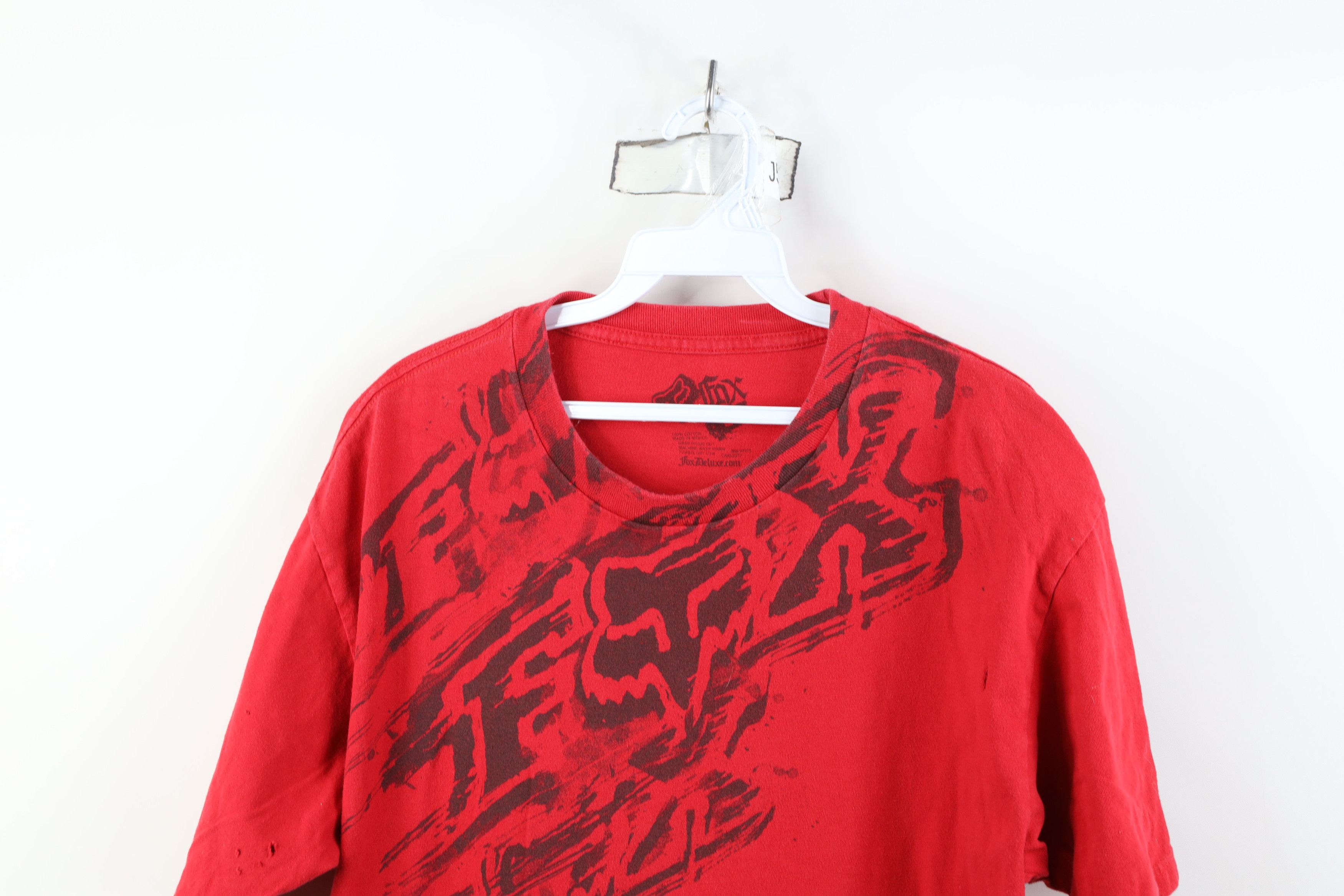 Fox Racing Vintage Y2K Fox Racing Spell Out Short Sleeve T-Shirt Red Size US L / EU 52-54 / 3 - 2 Thumbnail