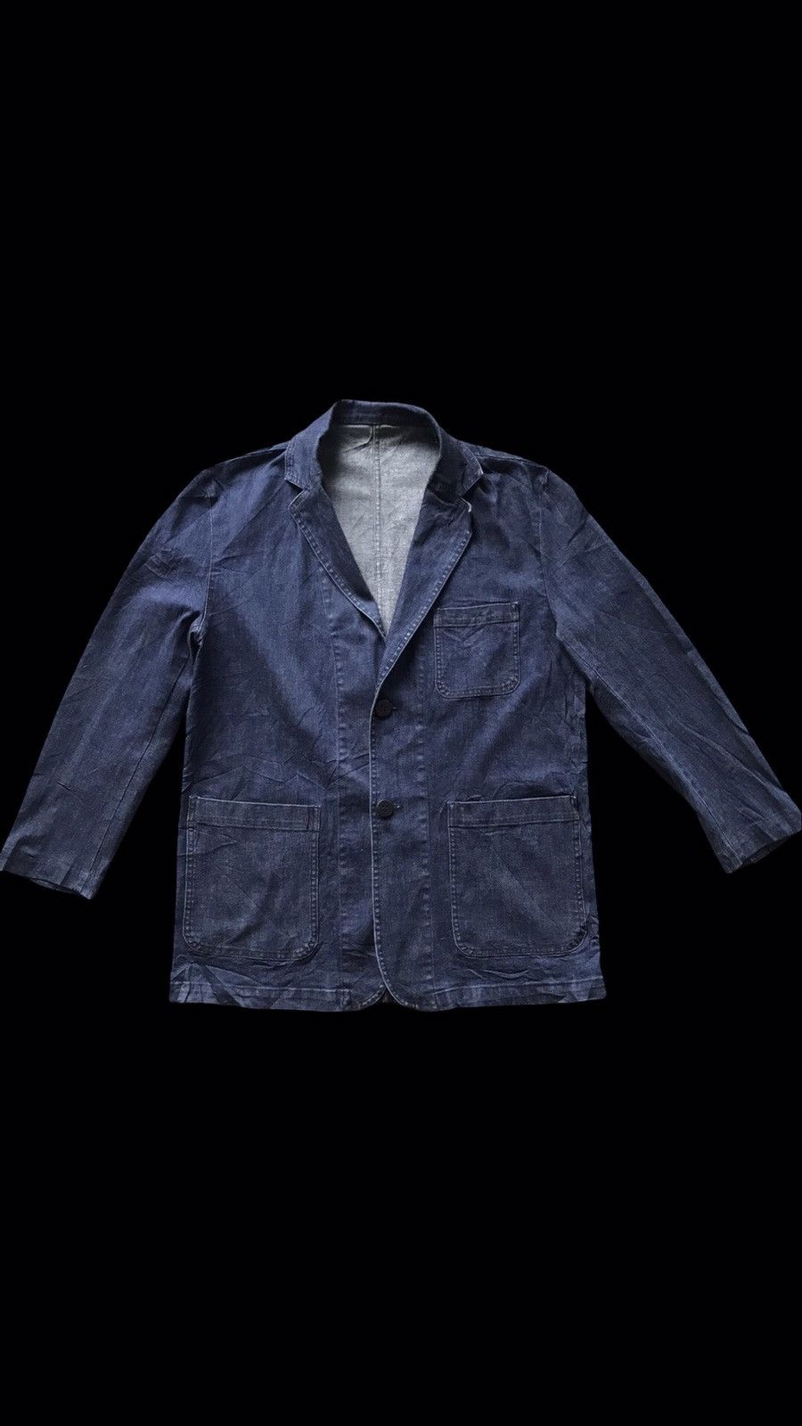 Indigo NAVY BLUE Japan Indigo Stretchable Chore Jacket Size US M / EU 48-50 / 2 - 1 Thumbnail