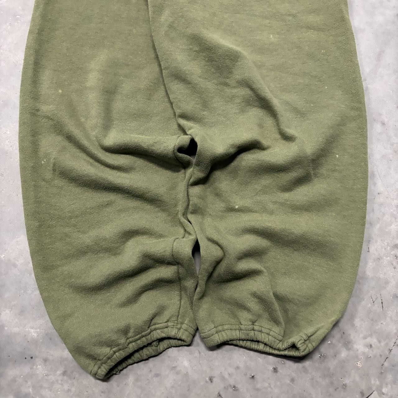 Japanese Brand × Vintage Crazy Vintage 90s Khaki Green Skater Essential Sweatpants! Size US 30 / EU 46 - 5 Thumbnail