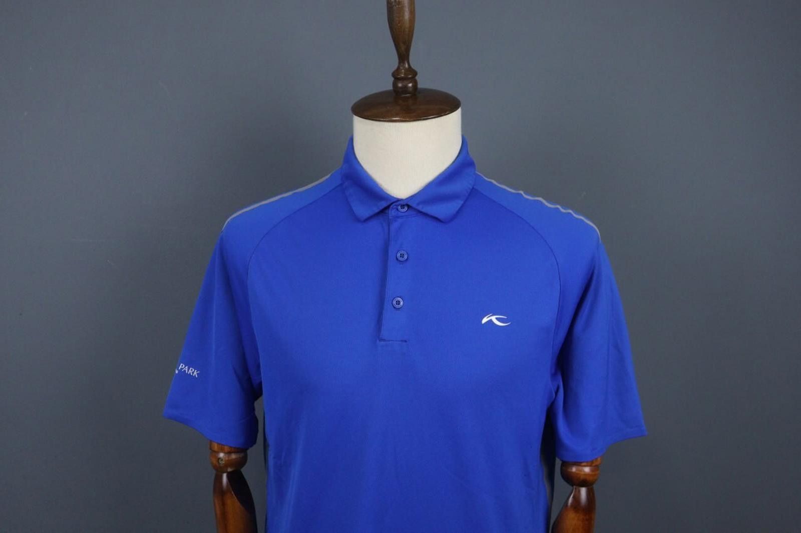 KJUS KJUS Blue Collared Golf Performance Polo Shirt Size XL Size ONE SIZE - 2 Thumbnail