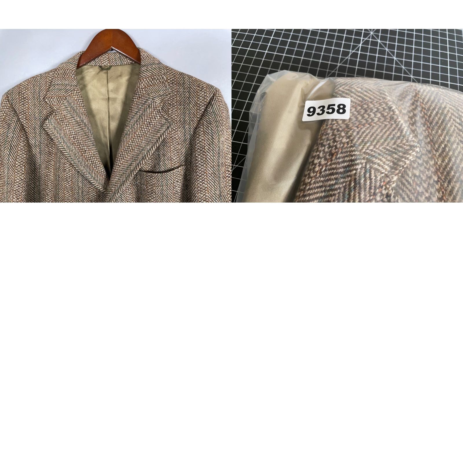 Harris Tweed VINTAGE Harris Tweed Blazer Mens 39 Regular Brown Herringbone 3 Button Jacket Scottish Wool Tweed Notch Lapel Classic Preppy Mens Size 40R - 10 Thumbnail