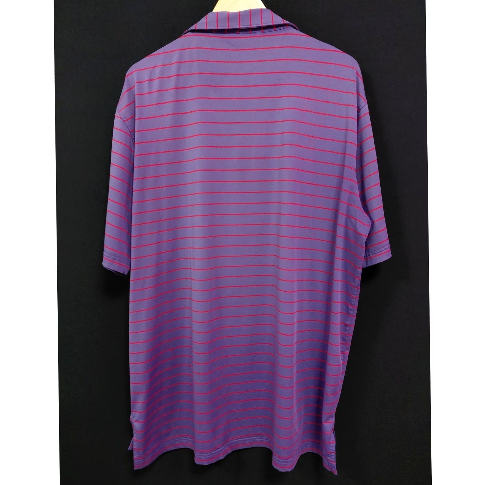 Peter Millar Peter Millar Shirt Mens XL Purple SUMMER COMFORT Striped Polo Short Sleeve Men Size Size US XL / EU 56 / 4 - 2 Thumbnail
