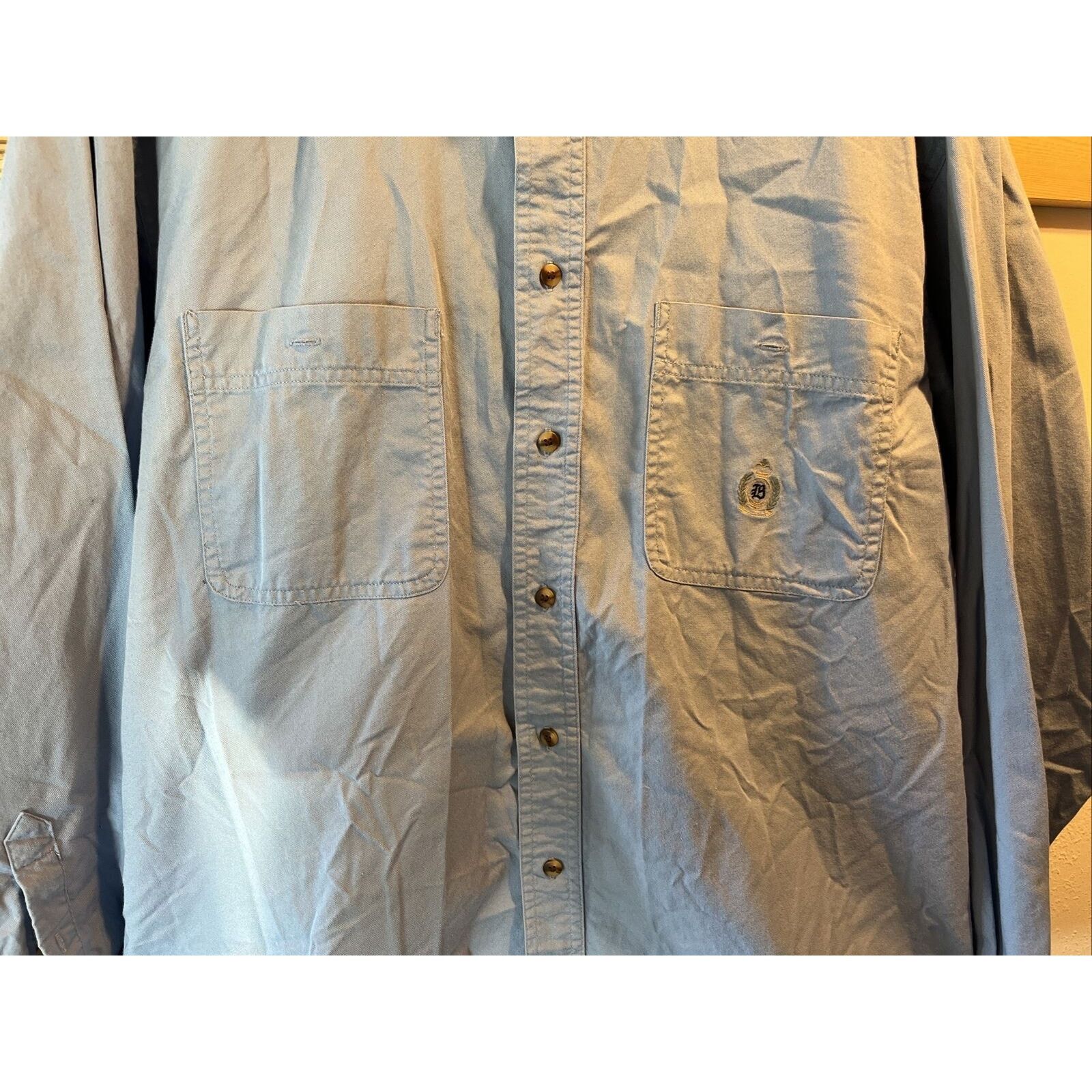Bugle Boy Bugle Boy Company Vintage Men’s L Blue Button Cotton Shirt Size US L / EU 52-54 / 3 - 5 Thumbnail