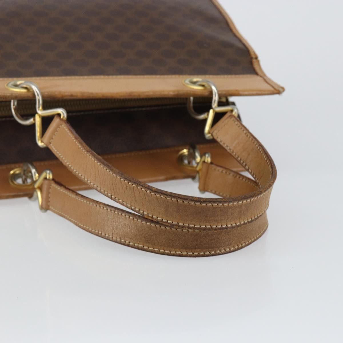 Celine CELINE Macadam Canvas Hand Bag Brown Gold Size ONE SIZE - 7 Thumbnail
