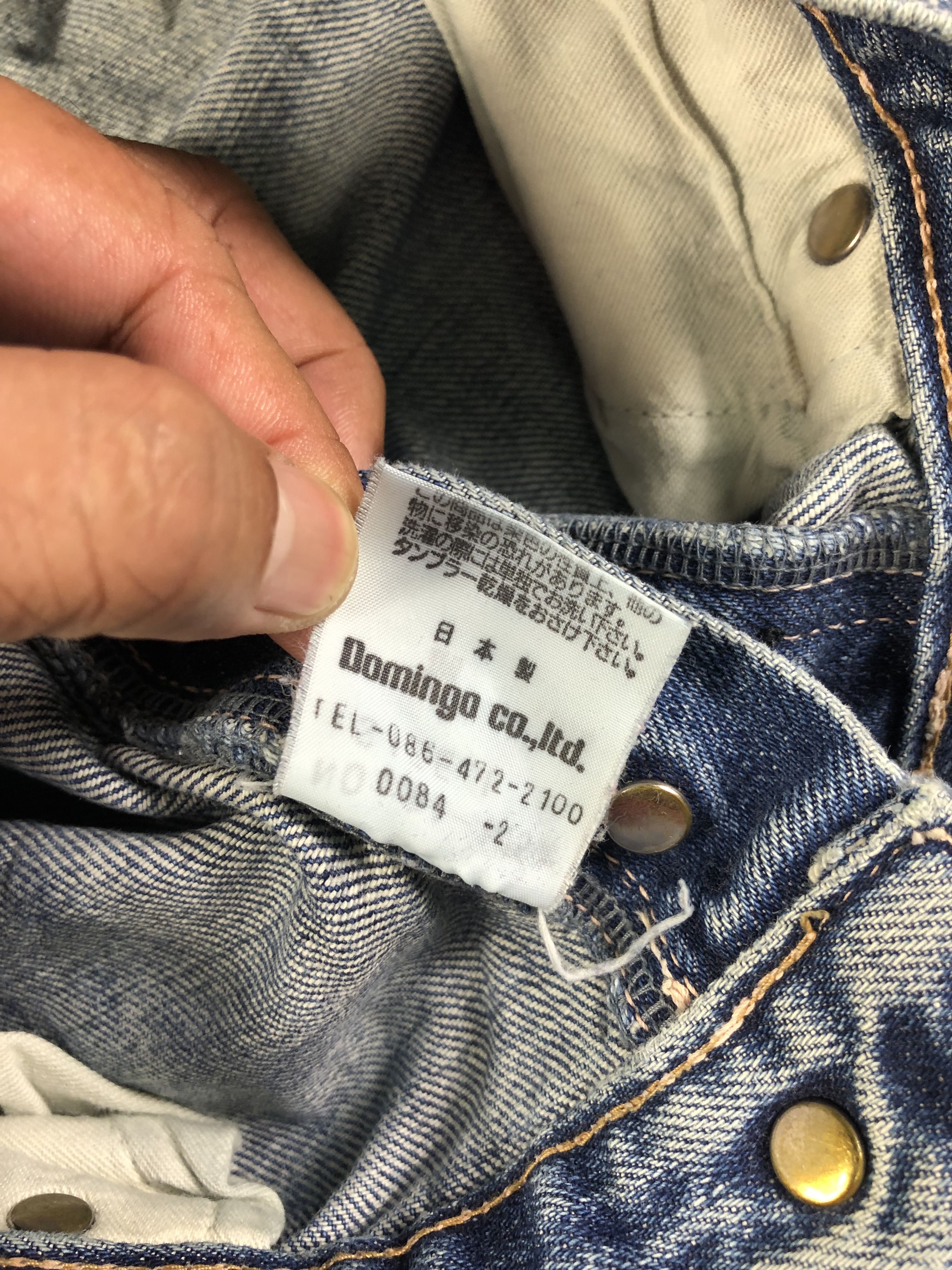 Japanese Brand Wash Blue Domingo Co Ltd Denim Jeans 32x30.5 Size 32" / US 10 / IT 46 - 5 Thumbnail