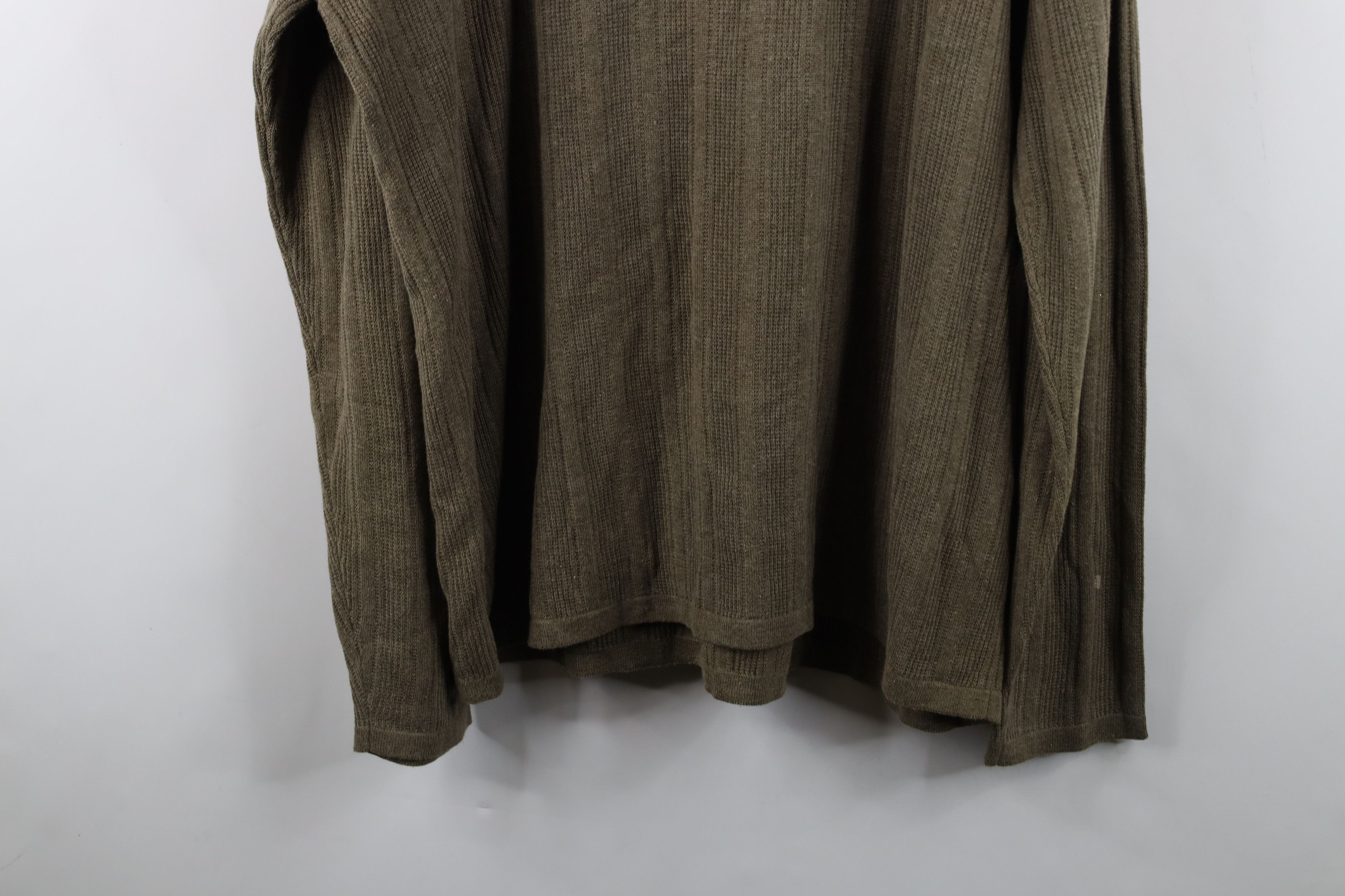 Vintage Vintage 90s Streetwear Thermal Ribbed Knit Long Sleeve Polo Size US L / EU 52-54 / 3 - 12 Thumbnail