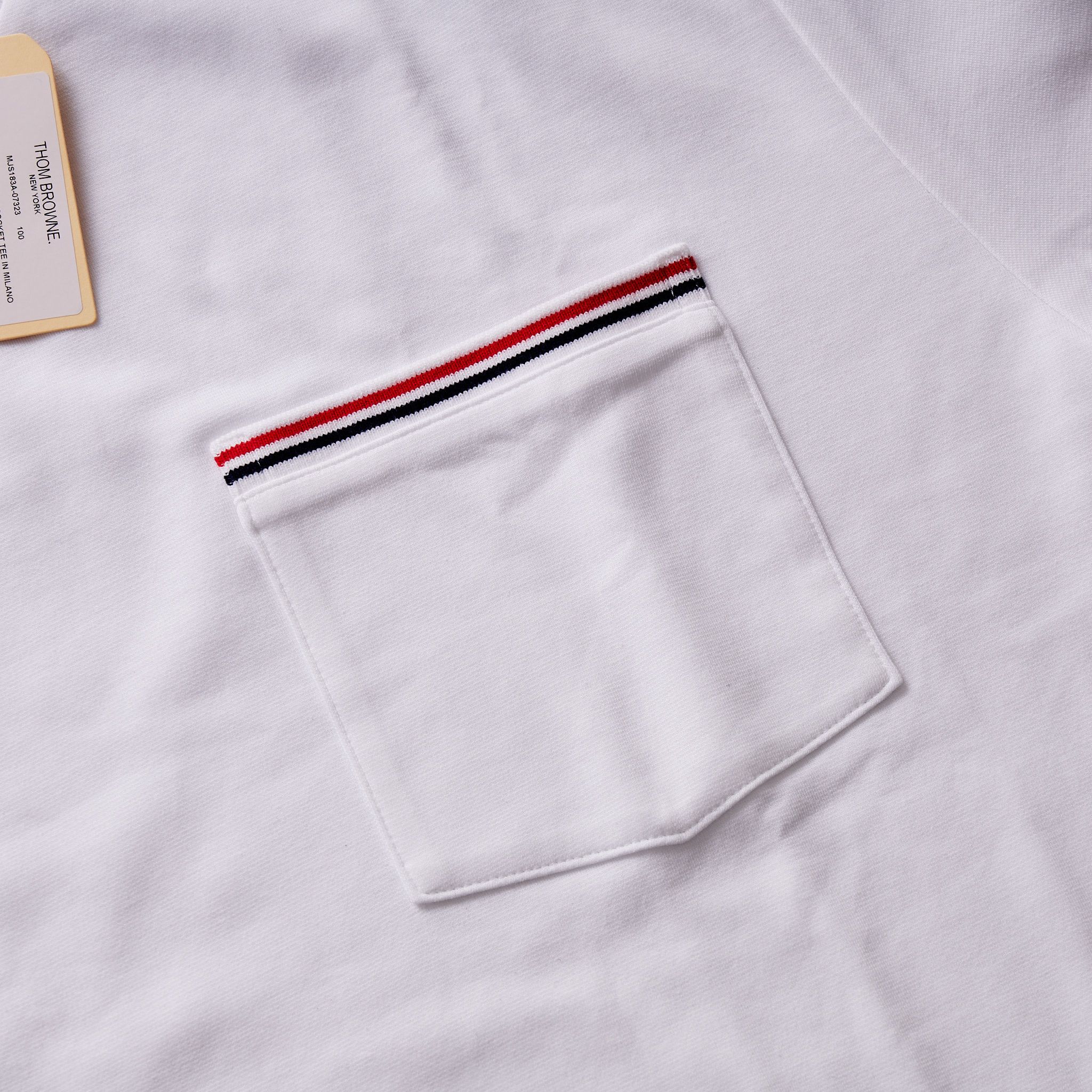 Thom Browne THOM BROWNE Pocket Crew Neck Tee WHITE Size US XL / EU 56 / 4 - 3 Thumbnail