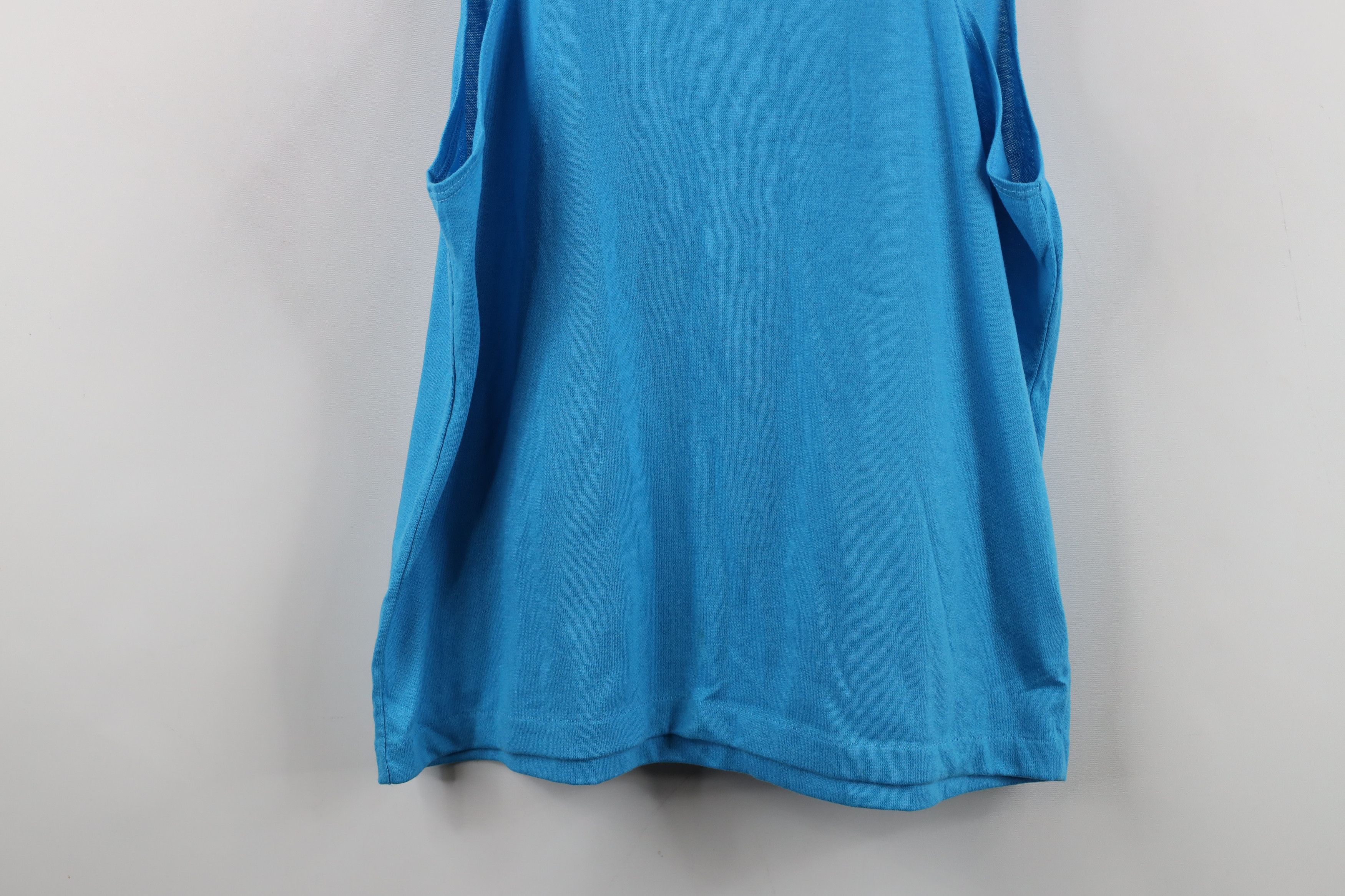 Vintage Vintage 90s Streetwear Blank Gym Tank Top T-Shirt Blue USA Size US L / EU 52-54 / 3 - 13 Thumbnail