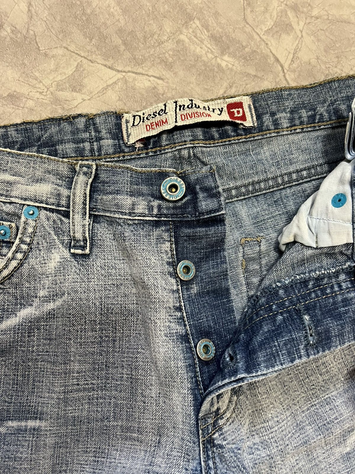 Diesel Crazy Vintage 90s Diesel Flared Baggy Jeans Size 30" / US 8 / IT 44 - 7 Thumbnail