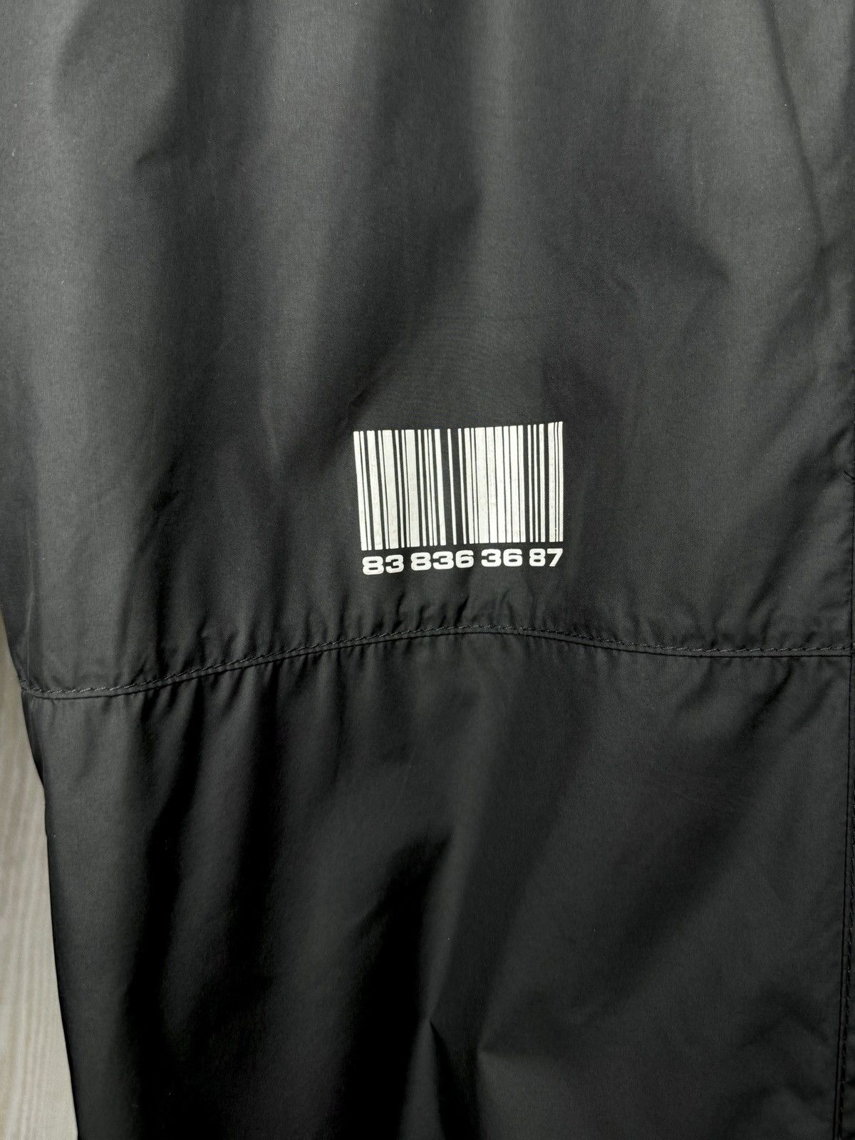 VTMNTS VTMNTS Black Barcode Print Joggers Nylon Size US 34 / EU 50 - 3 Thumbnail