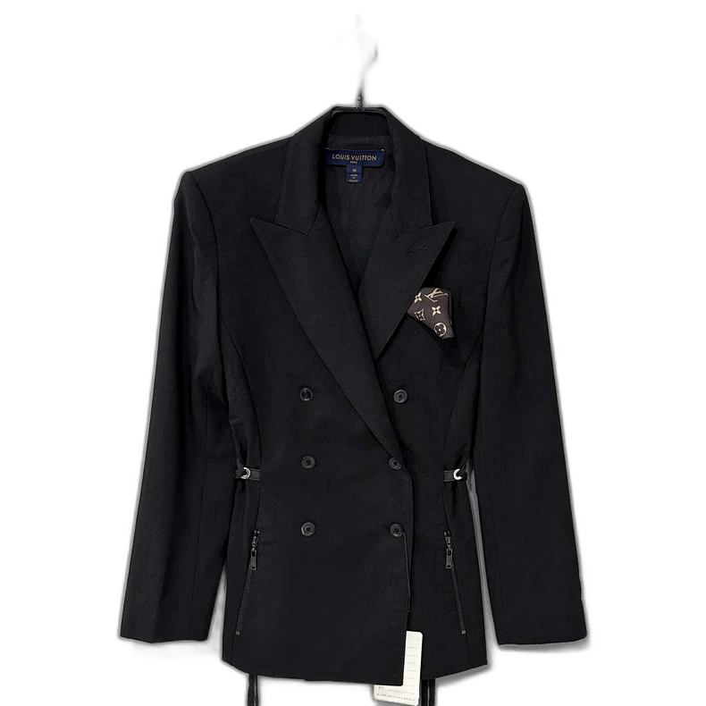 Louis Vuitton Black Louis Vuitton Double Breast Blazer -2505 Size S / US 4 / IT 40 - 1 Thumbnail