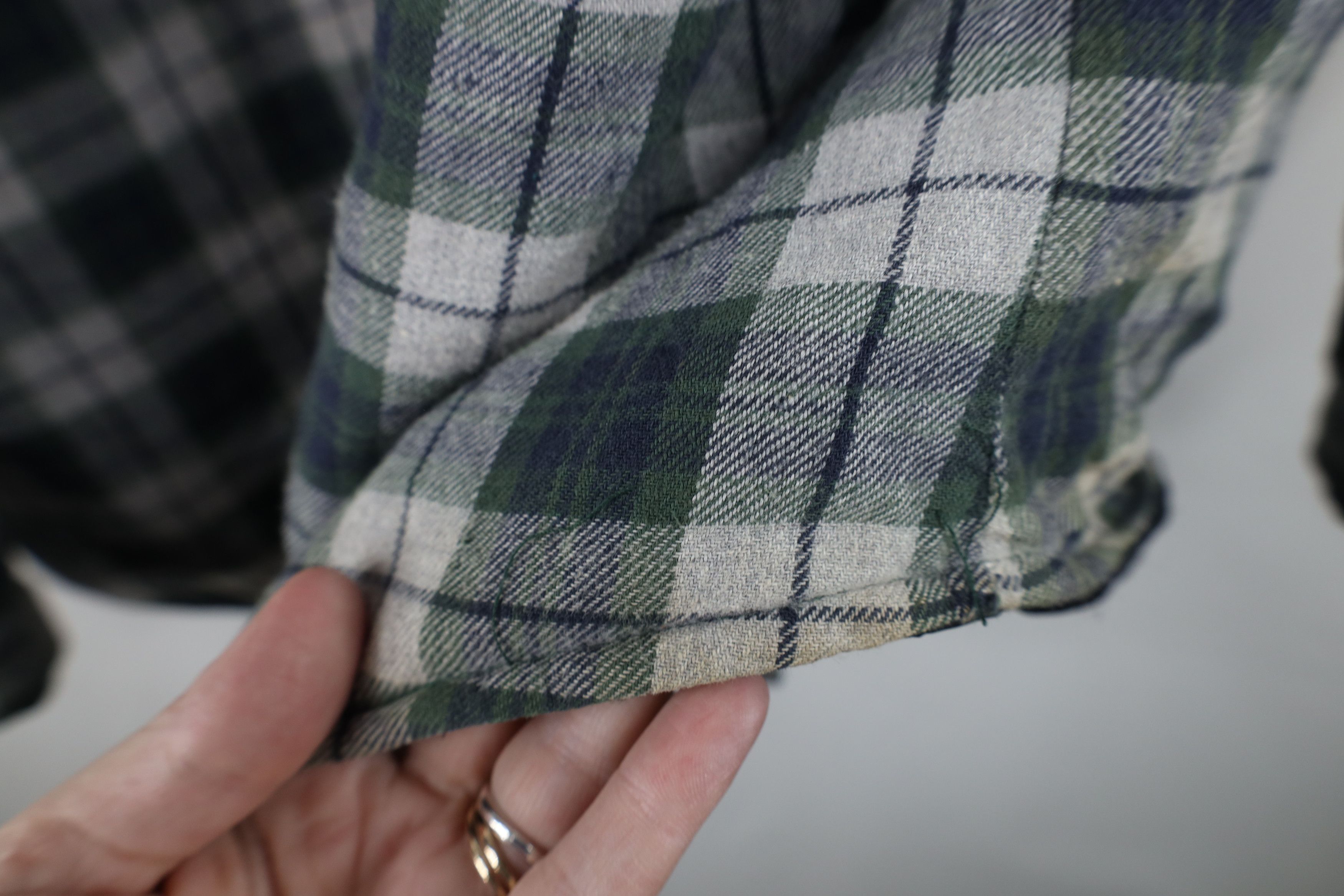 Vintage Vintage 90s Streetwear Flannel Button Shirt Jacket Jac Shirt Size US L / EU 52-54 / 3 - 8 Thumbnail