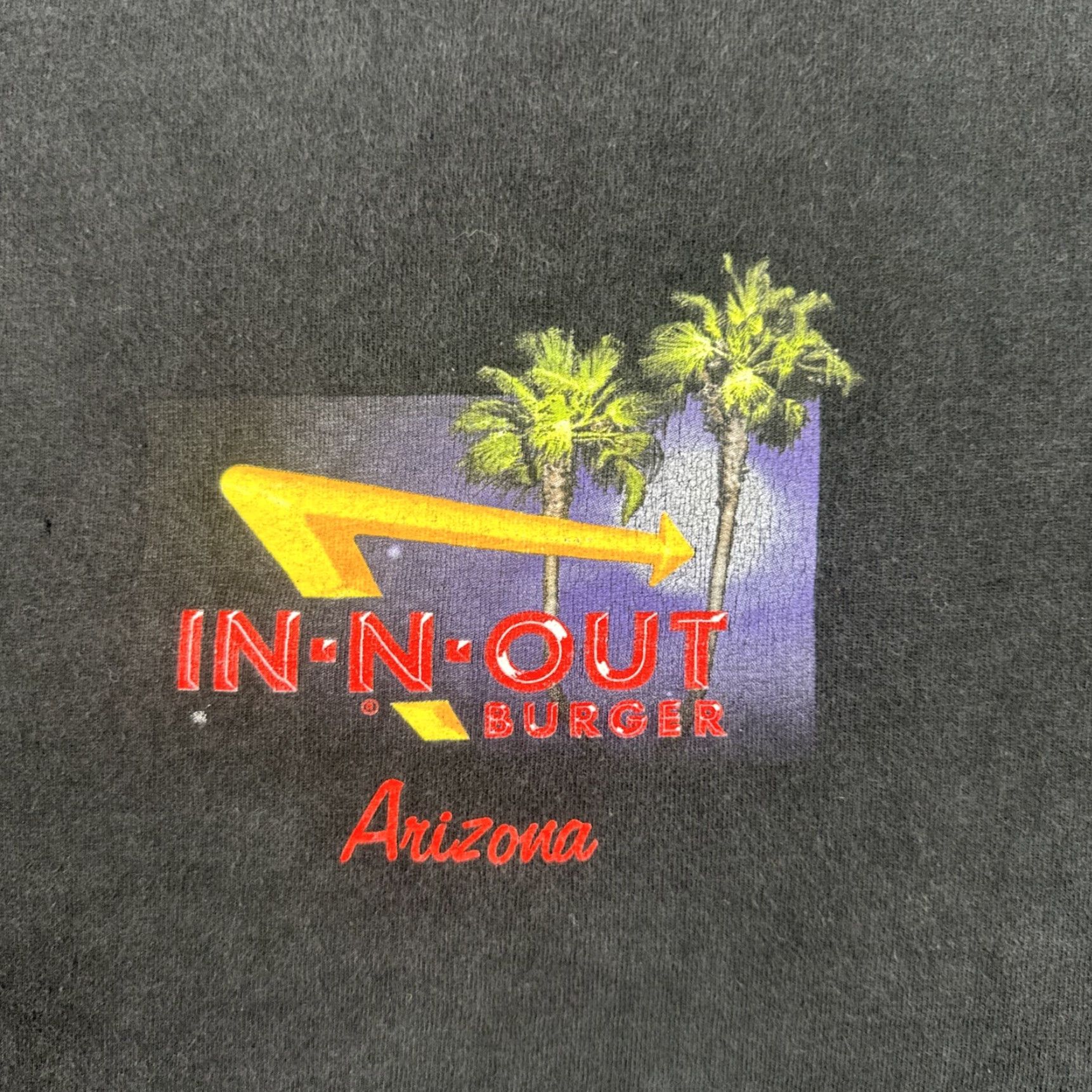 Vintage In-N-Out Burger T-Shirt Black XL Crew Neck Men Short Sleeve 2010 Graphic Print Tee Size US XL / EU 56 / 4 - 6 Thumbnail