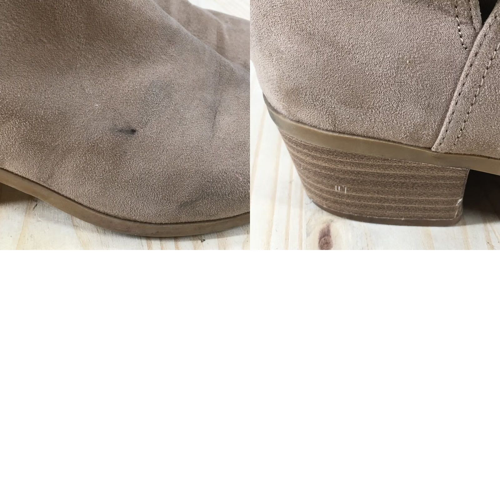 Express Express Boots Womens 9 Casual Back Zip Low Ankle Bootie Brown Fabric Heels Size US 9 / IT 39 - 9 Thumbnail
