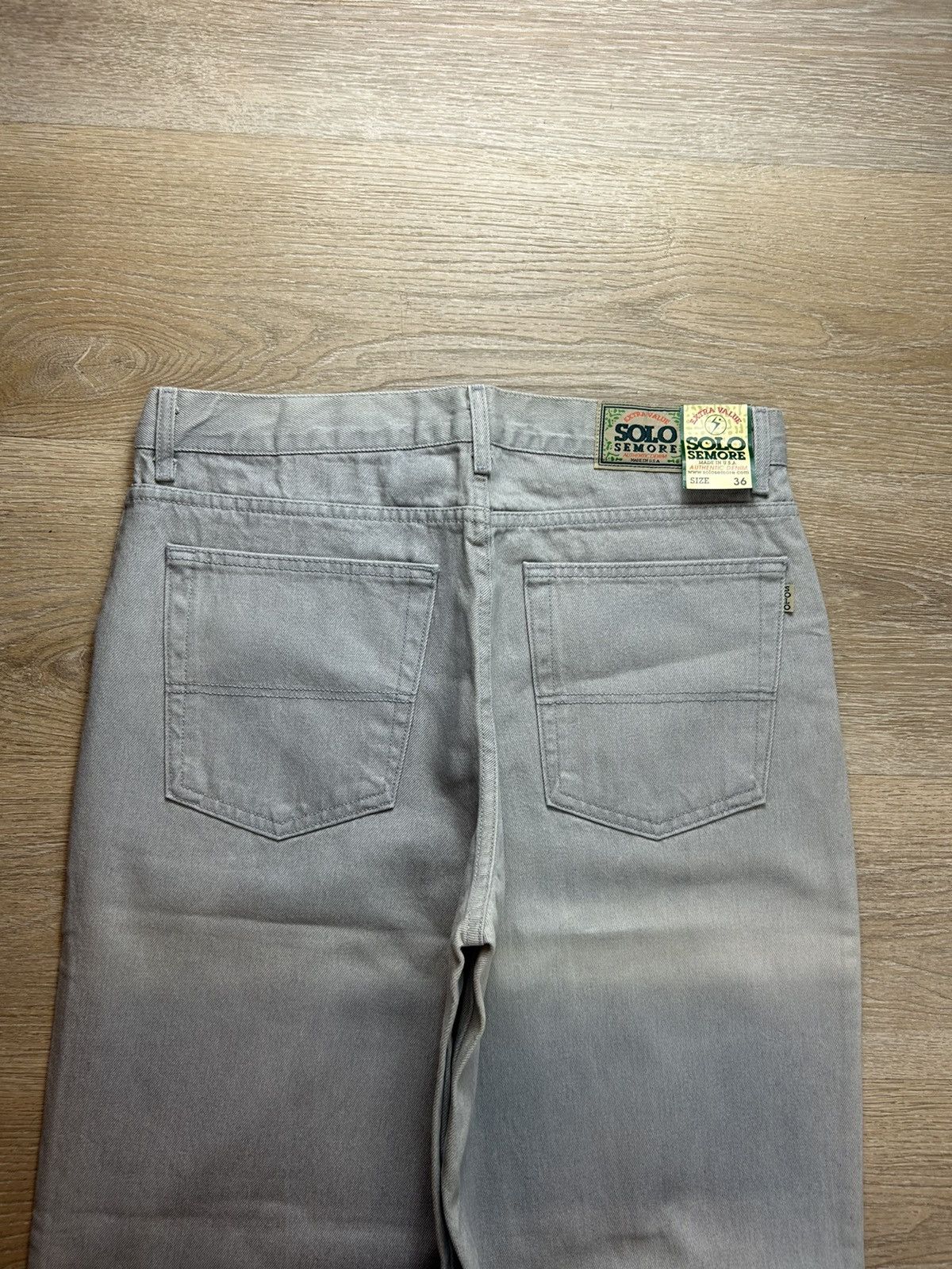 SOLO SEMORE Color Denim Pants w36 Vintage Solo Wide Leg Baggy Pants