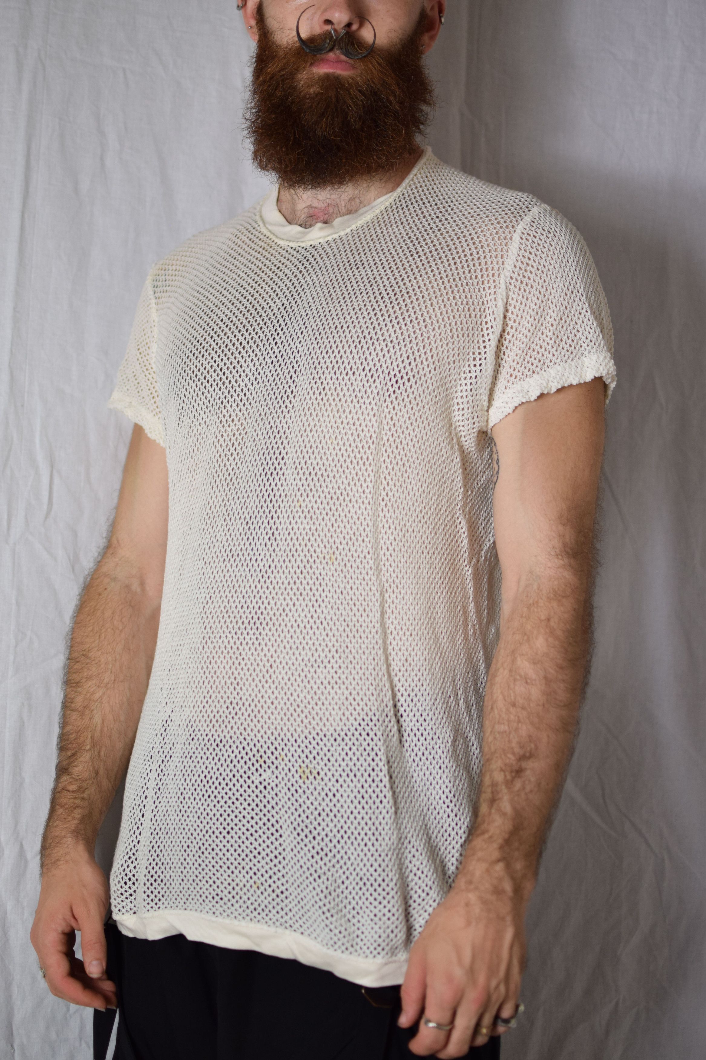 Julius Julius SS15 Prism White Mesh Top - 497CUM66 Size US M / EU 48-50 / 2 - 1 Thumbnail