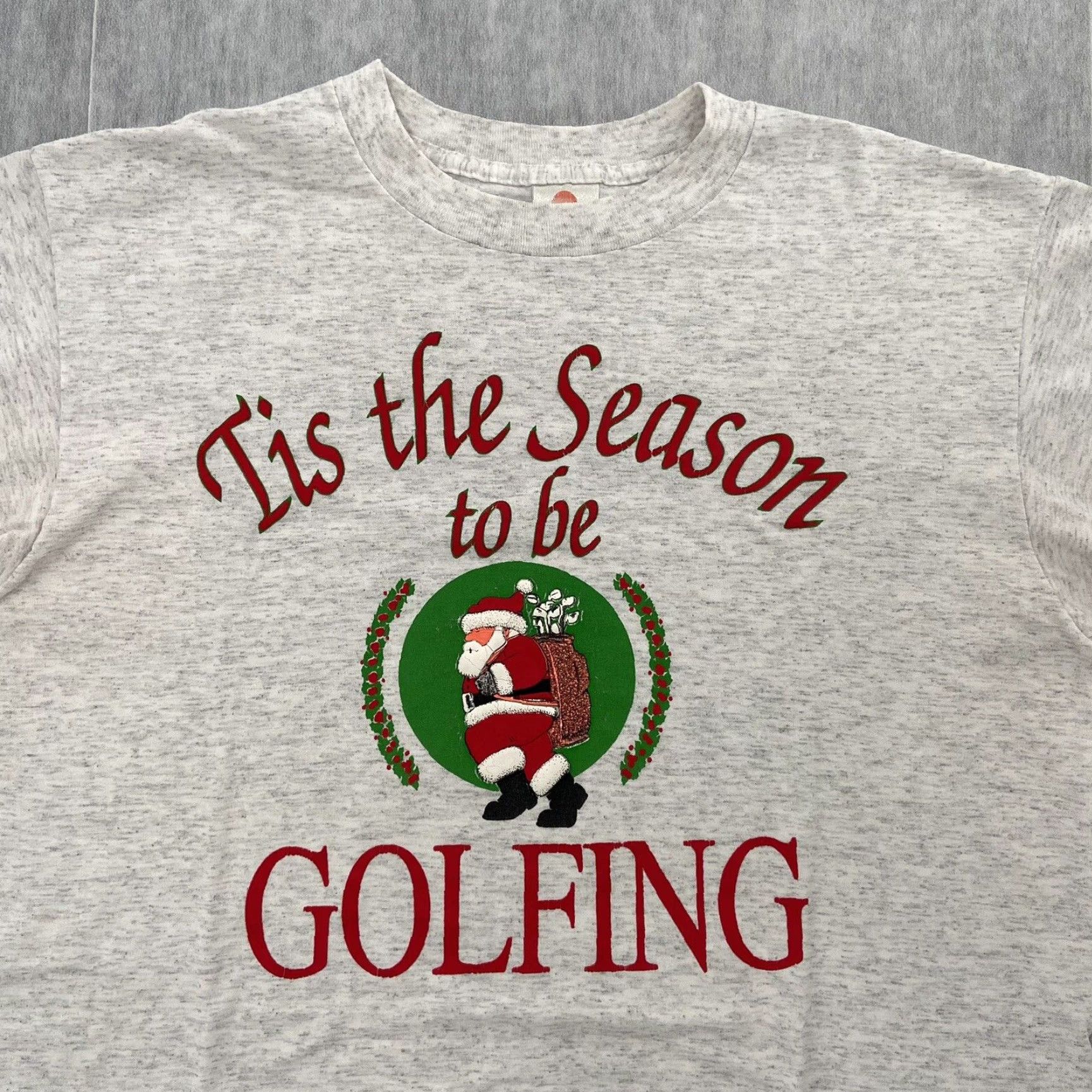 Vintage VINTAGE Sunshine Apparel Shirt Men L Gray Christmas Santa Golf Short Sleeve Crew Neck Mens Size US L / EU 52-54 / 3 - 3 Thumbnail