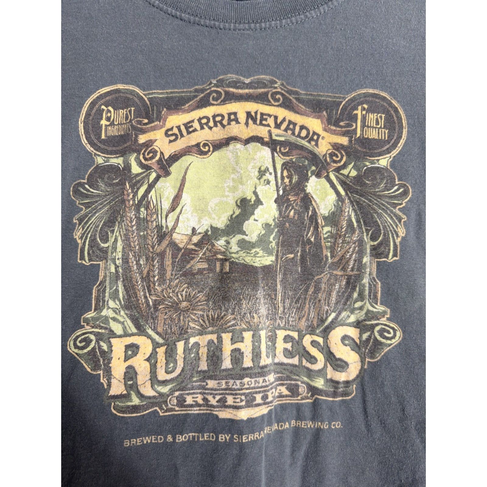 Vintage VINTAGE Sierra Nevada Women’s XL Short Sleeve T Shirt Gray Ruthless Cotton Size XL / US 12-14 / IT 48-50 - 3 Thumbnail