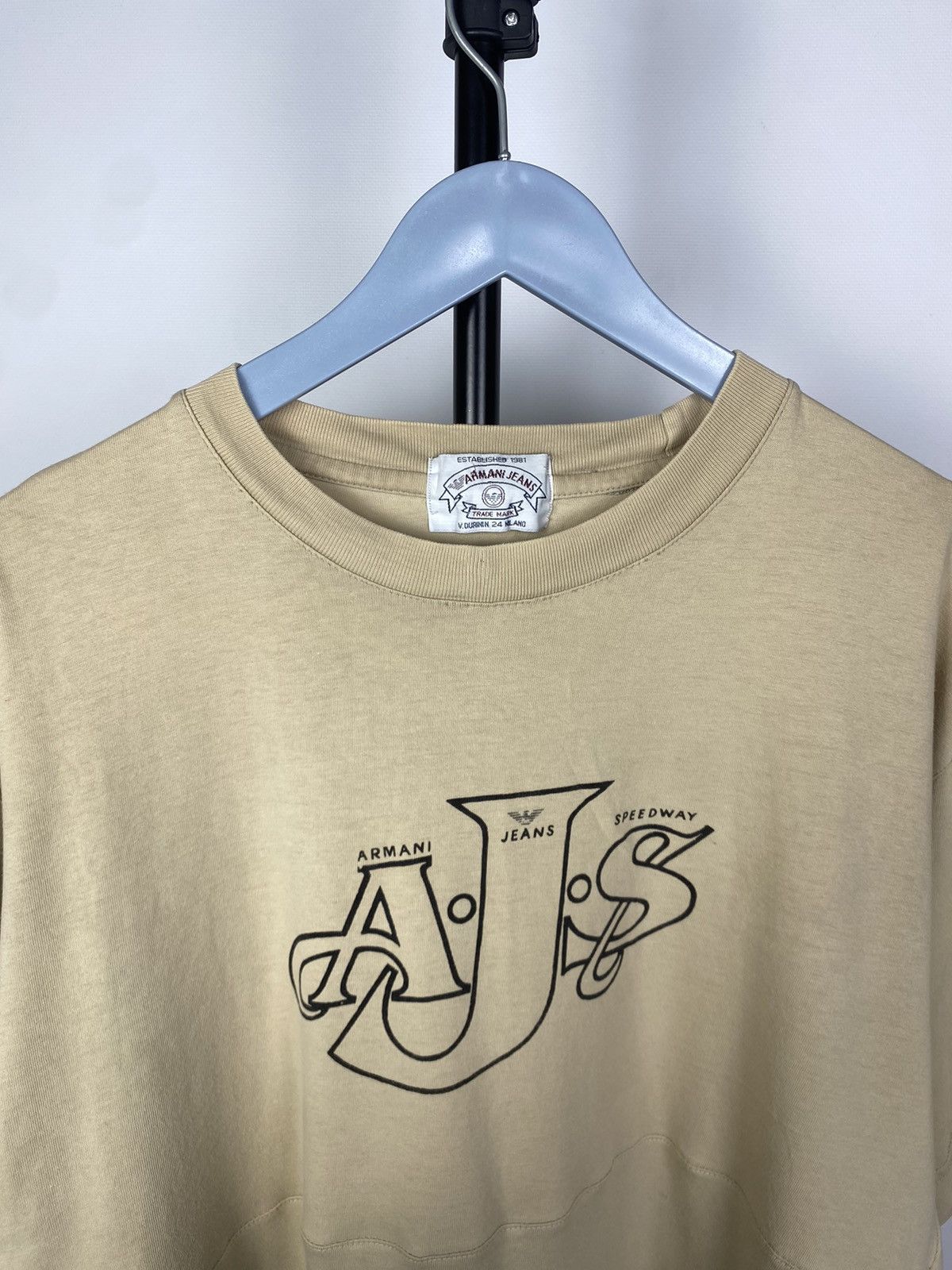 Armani × Vintage Y2K Big Logo Armani T-shirt Avant Garde Streetwear VTg Size US M / EU 48-50 / 2 - 4 Thumbnail