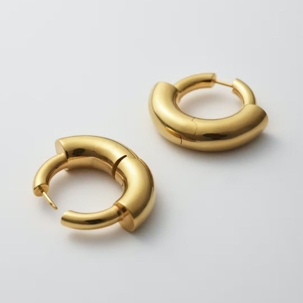 Jewelry Luxury Circle Exaggerated Hoop Earrings Size ONE SIZE - 1 Thumbnail