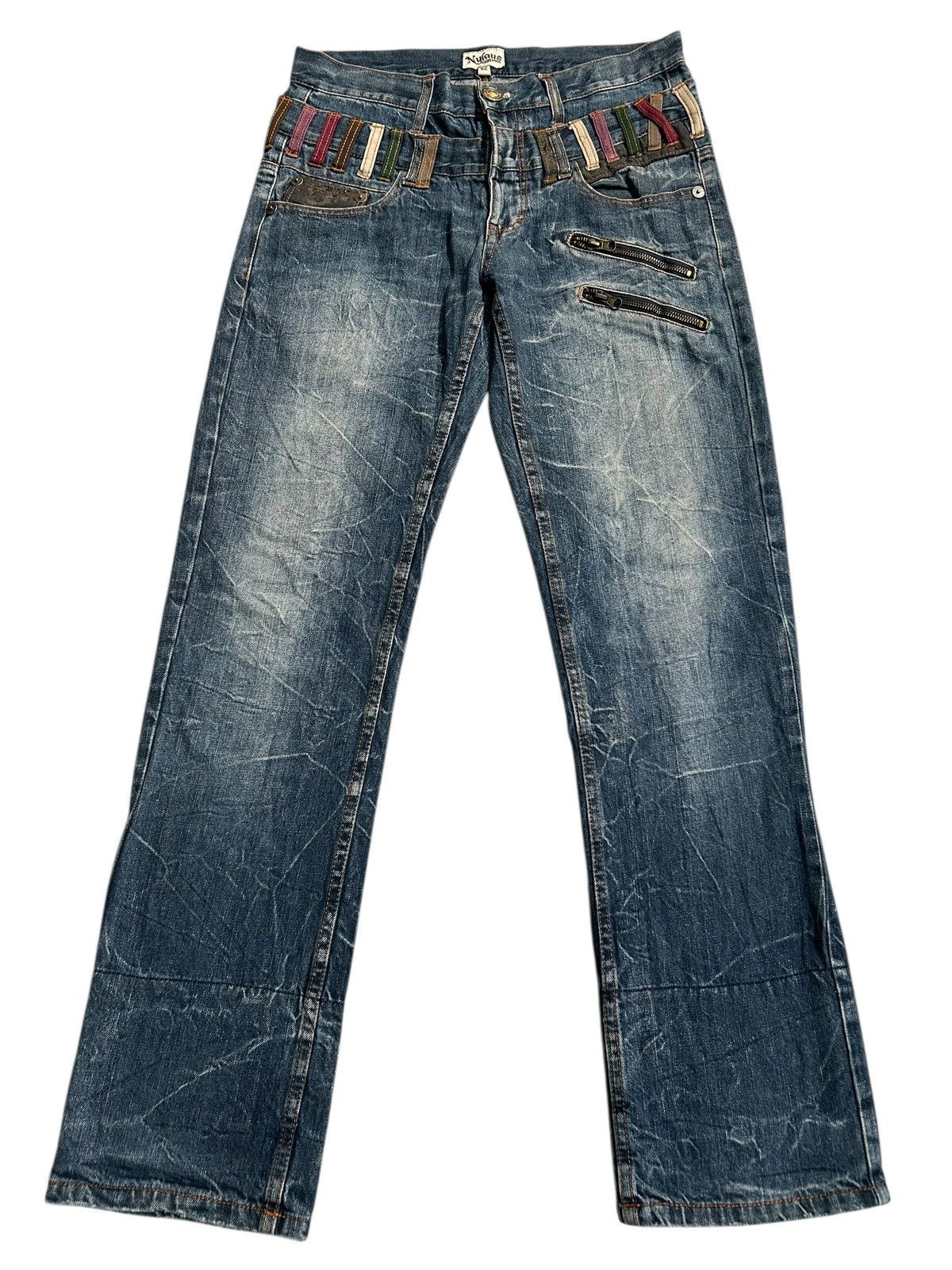 Japanese Brand × Kapital × Vintage Double Waist Nylaus Japanese Punk Style Denim Jeans Size US 32 / EU 48 - 2 Thumbnail