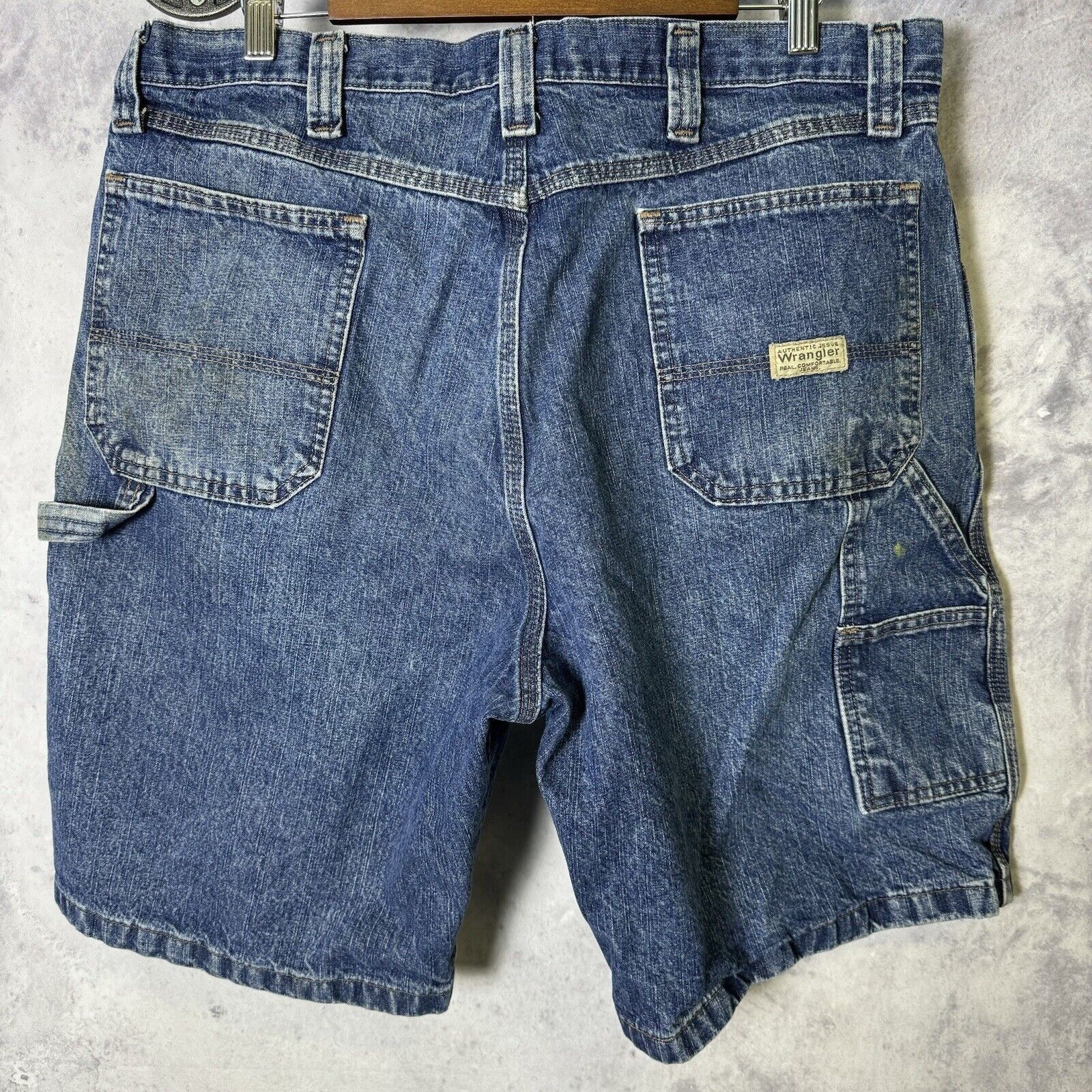Wrangler Wrangler Jorts Mens 38 Regular Blue Y2k Carpenter Denim Shor Size US 38 / EU 54 - 2 Thumbnail