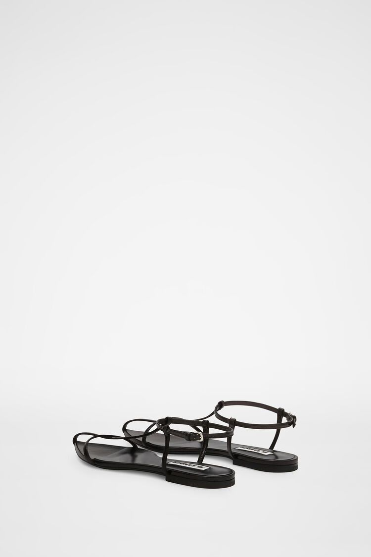 Jil Sander o1s22i1n0125 Leather Sandals in Black Size US 7 / IT 37 - 4 Thumbnail