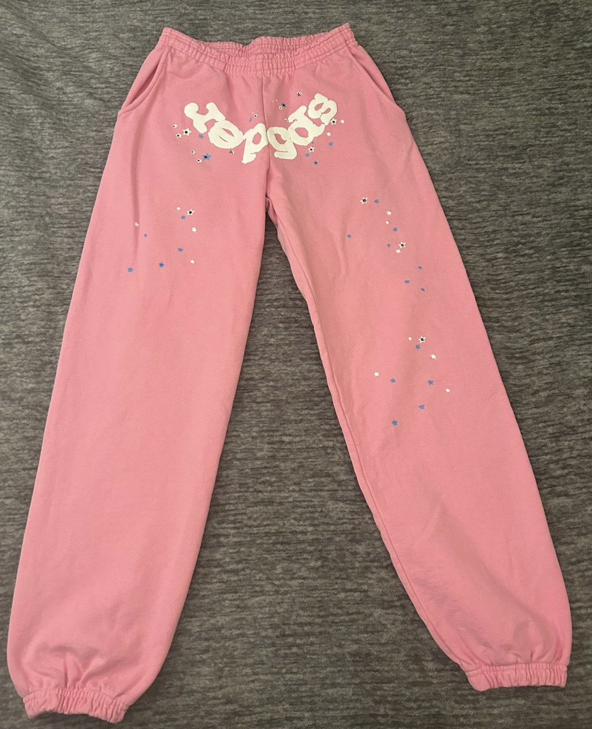 Streetwear Sp5der OG web pink sweatpants Grailed