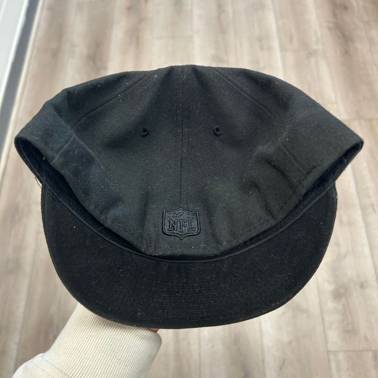 New Era Oakland Raiders New Era NFL Black Fitted Hat Cap size 7 1/4 Size ONE SIZE - 4 Thumbnail