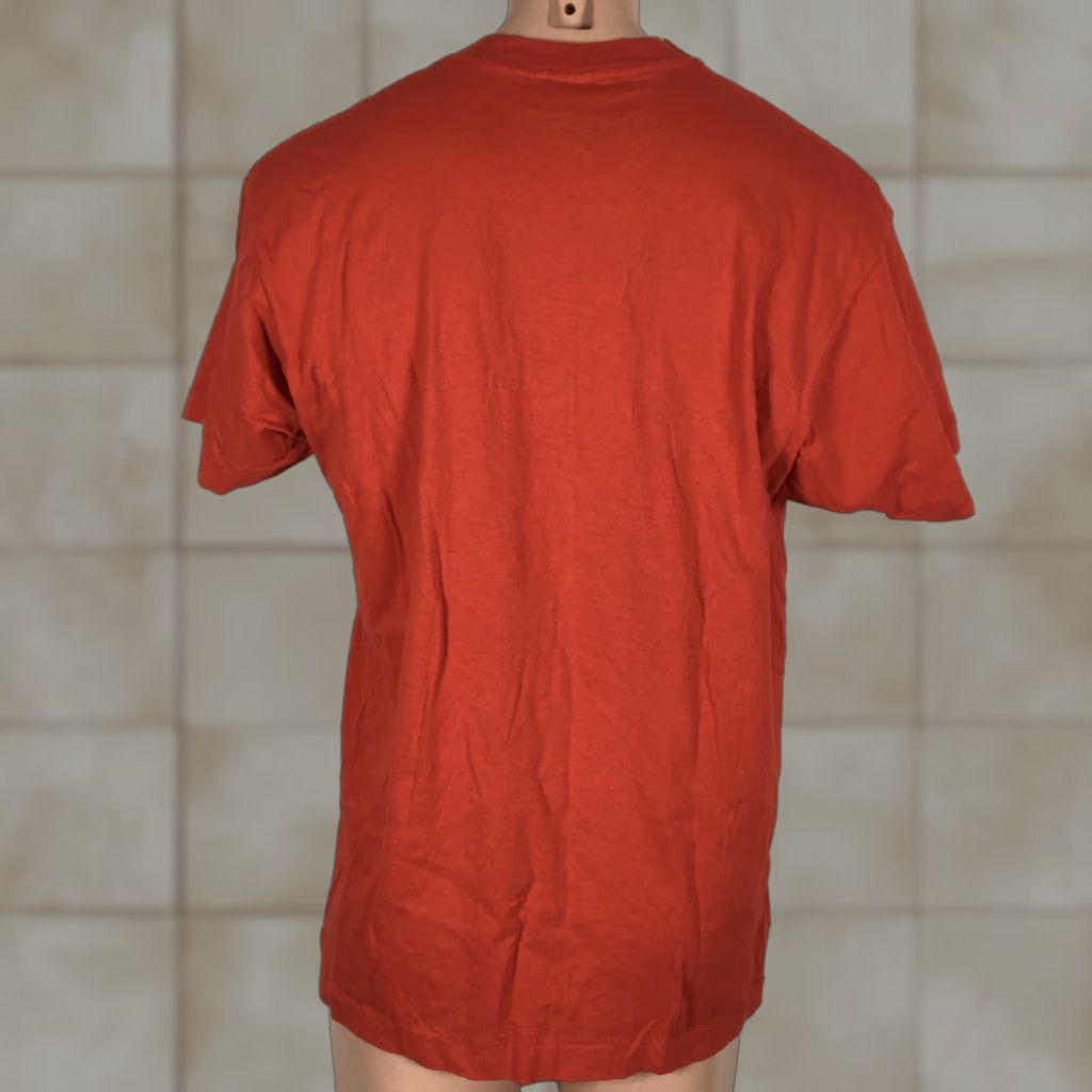 VTG 80s Fruit of the Loom Cotton Short Sleeve Mens RED T-Shirt 2XL Pocket Shirt Mens Red 80s Vintage Cotton Short Sleeve T-Shirt with Pocket