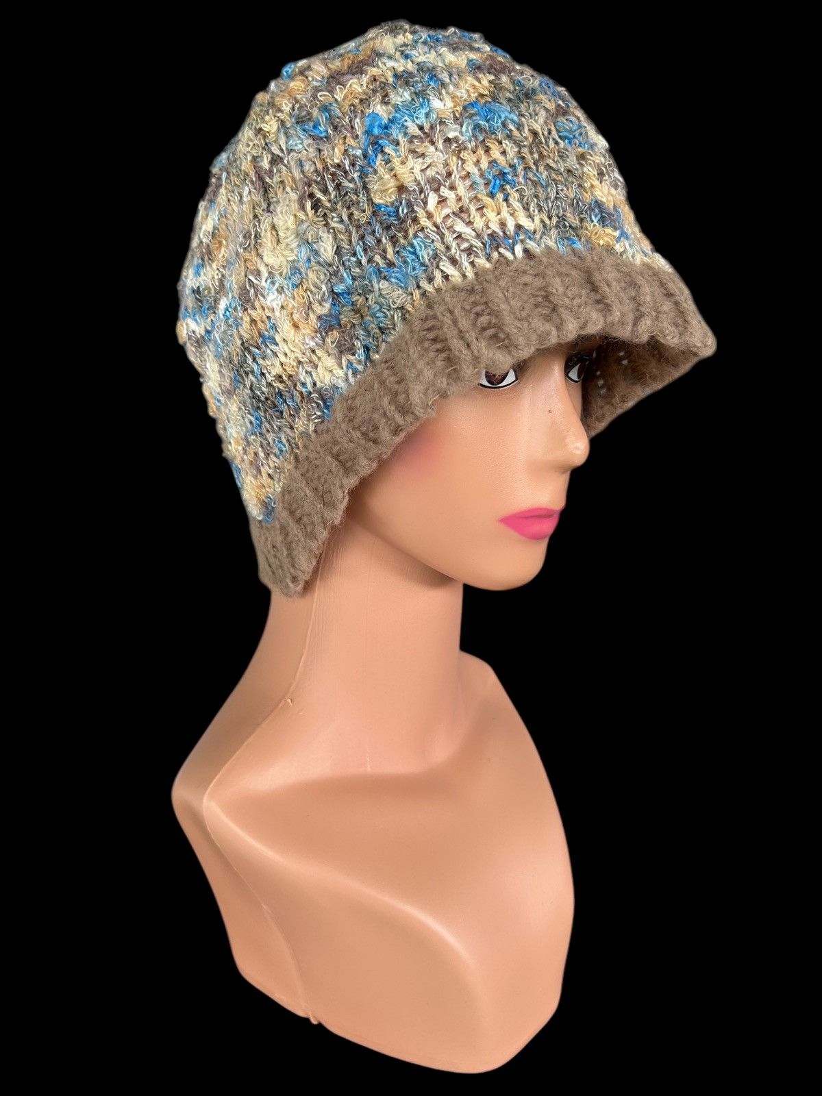 Japanese Brand × Kapital × Vintage Ceochet Knitted Handmade Japanese Beanie Hats Size ONE SIZE - 1 Thumbnail