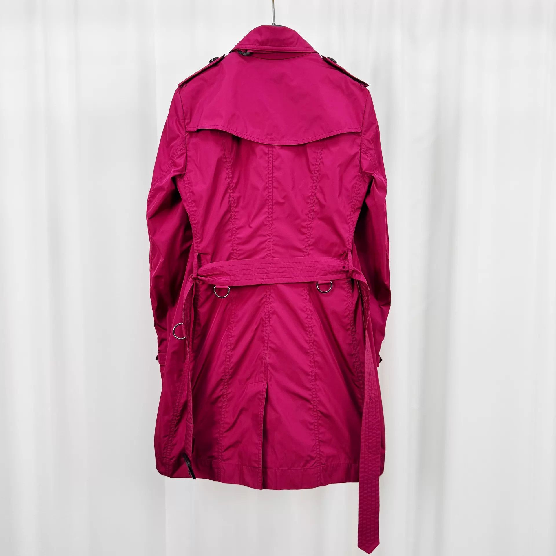 Burberry Burberry Magenta Double-Breasted Trench Coat UK8 Size S / US 4 / IT 40 - 2 Thumbnail