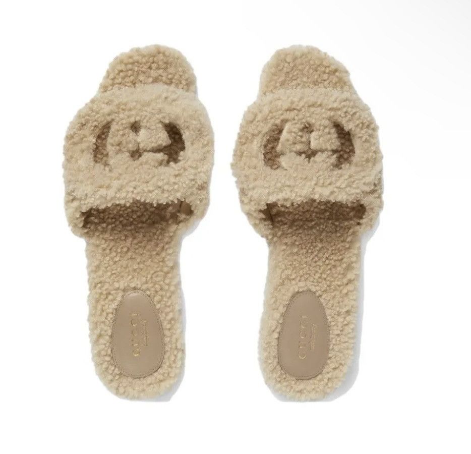 Gucci Gucci Interlocking G Fur Sandal Size US 9.5 / IT 39.5 - 1 Thumbnail