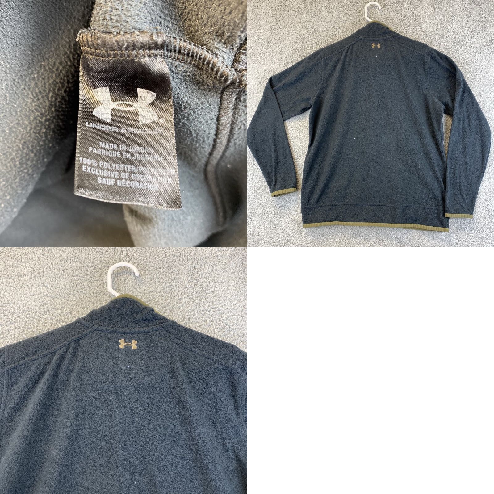 Under Armour VINTAGE? No. Under Armour Men’s Sweater Zip Fleece 1/4 Zip Black Green L Adult Men Size L Black Green 1/4 Zip Fleece Performance Mens Sweater Size US L / EU 52-54 / 3 - 8 Thumbnail