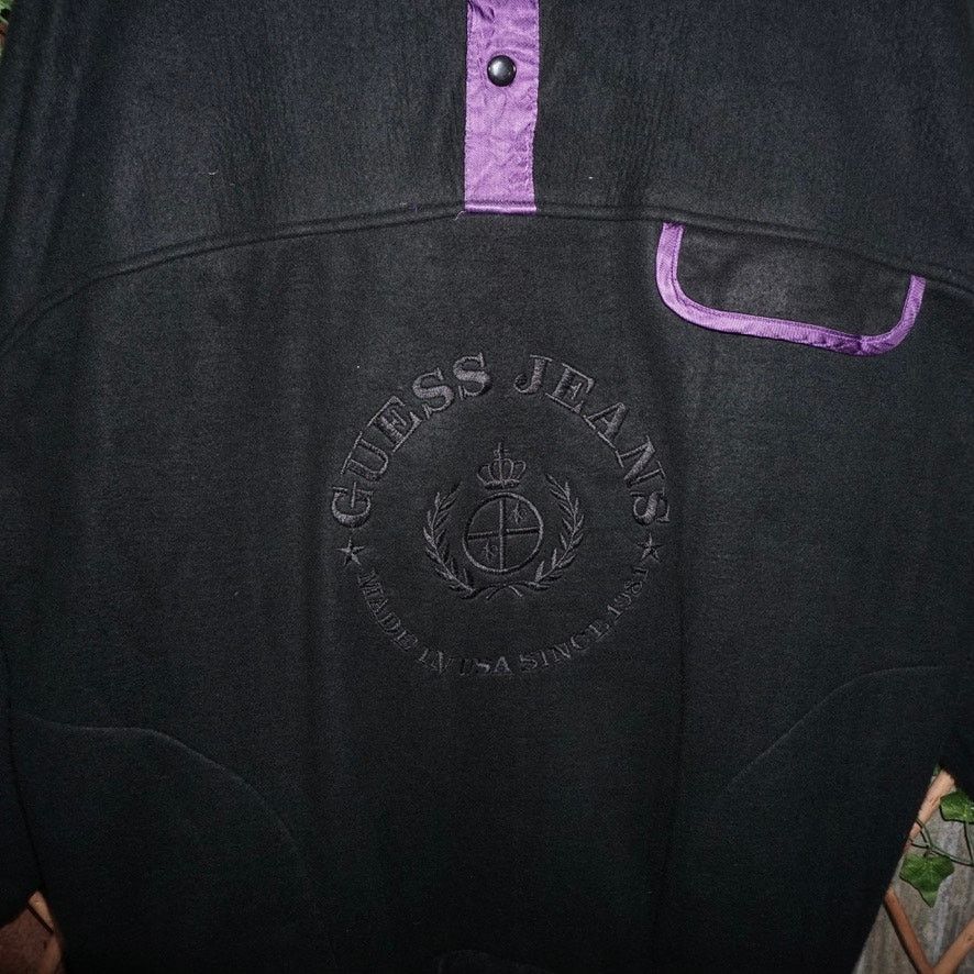 Guess Large - Vintage Y2K Guess jeans embroider fleece sweatshirt Size US L / EU 52-54 / 3 - 2 Thumbnail