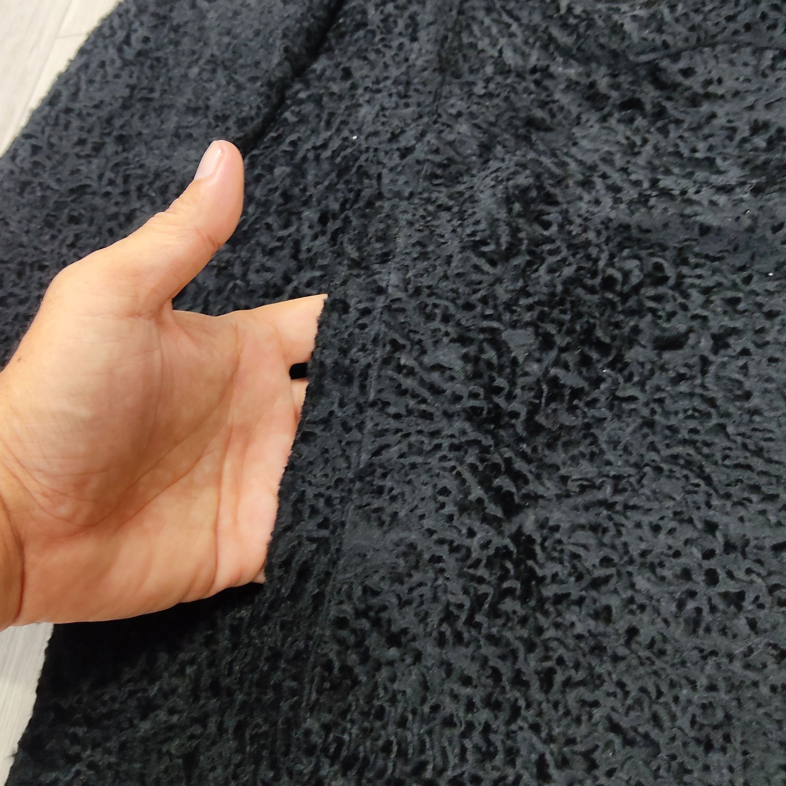 Japanese Brand OSFUR TOKYO Black Persian Lamb Coat with Mink Fur Size M / US 6-8 / IT 42-44 - 10 Thumbnail