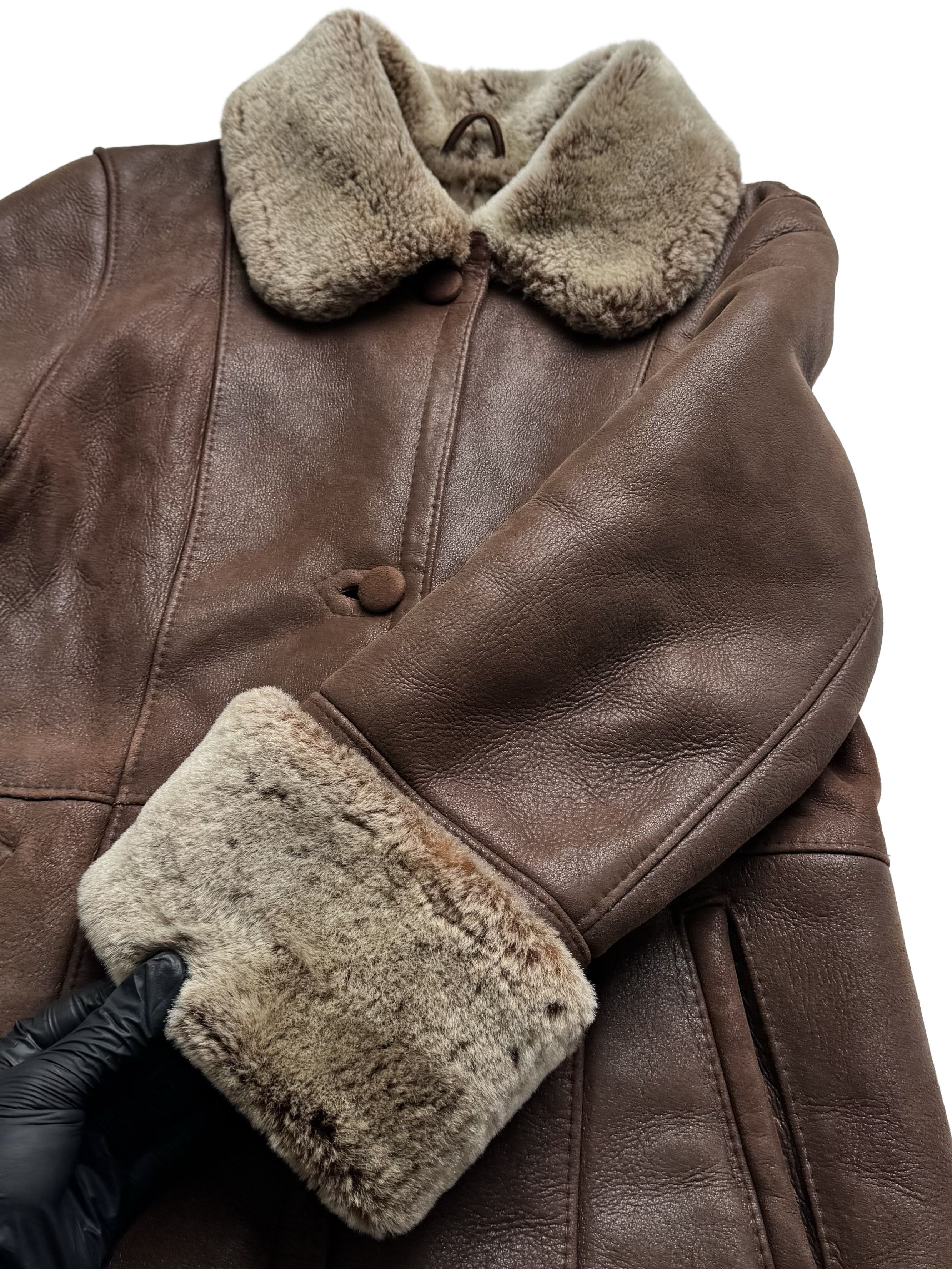 Vintage Vintage Real Sheepskin Coat Size L / US 10 / IT 46 - 10 Thumbnail