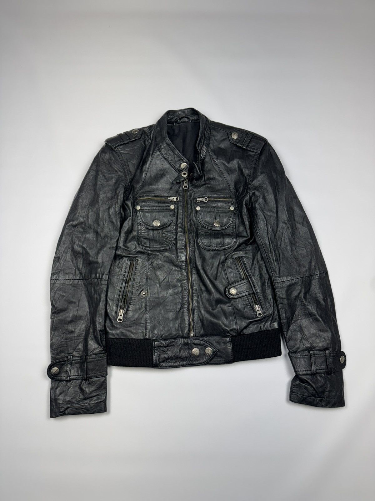 If Six Was Nine Vintage If Six Was Nine Style Woman's Biker Leather Jacket Size XS / US 0-2 / IT 36-38 - 1 Thumbnail